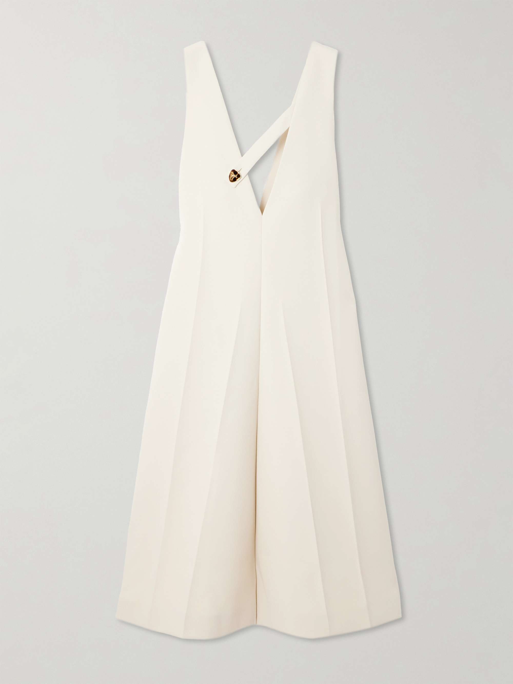 Embellished wool-blend midi dress view
