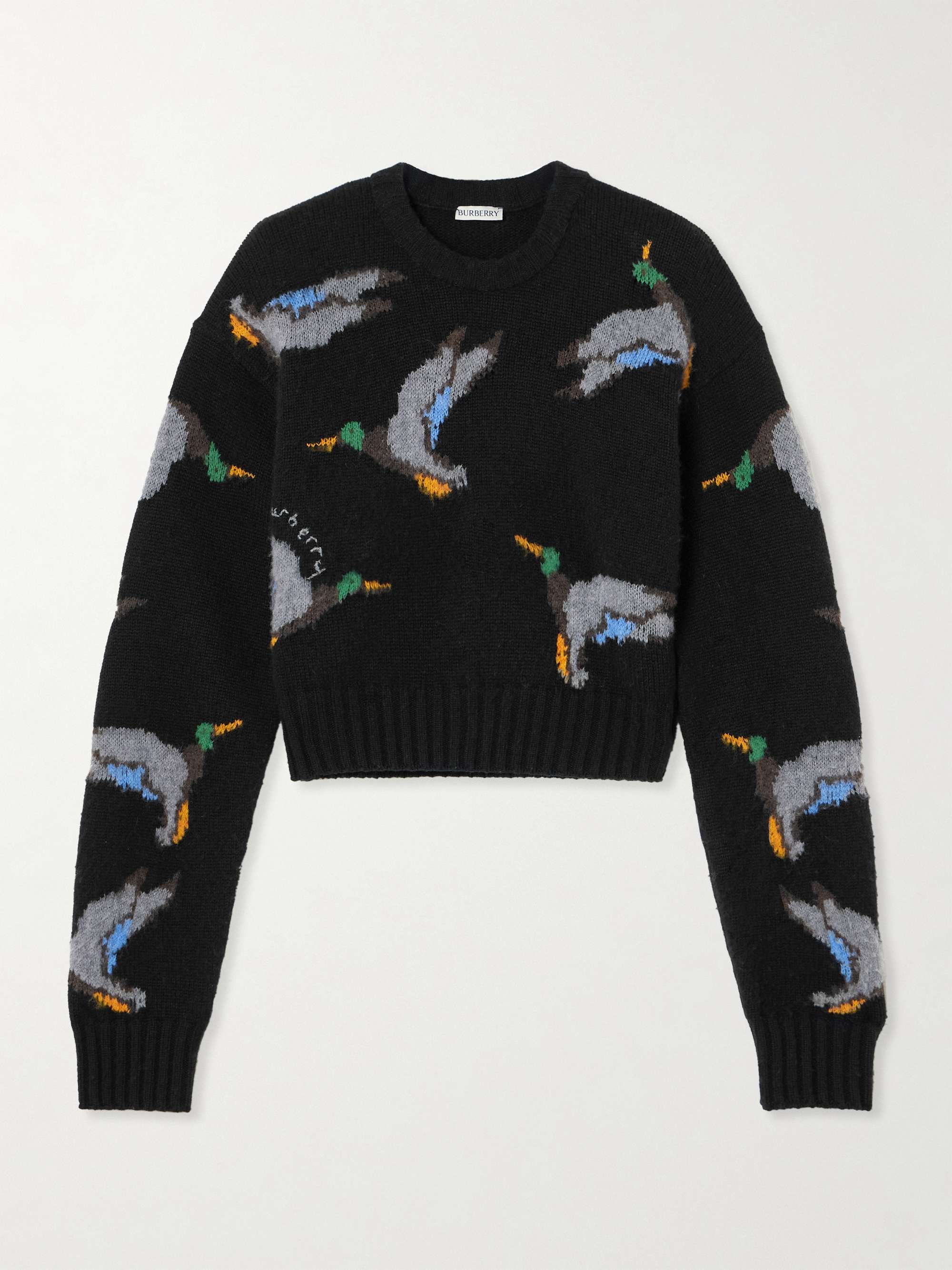 Intarsia-knit wool sweater view