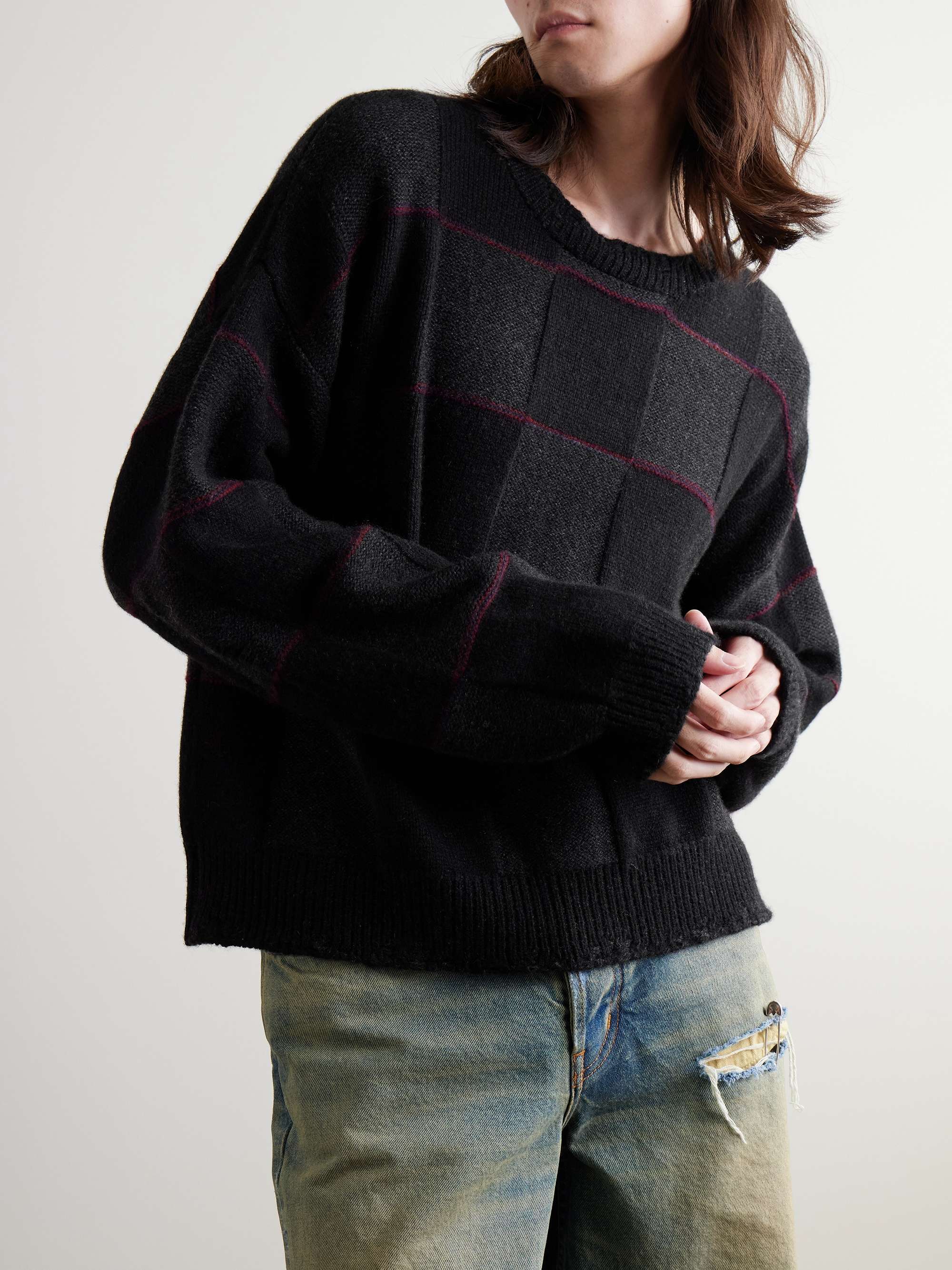 Checked Cashmere-Jacquard Sweater view