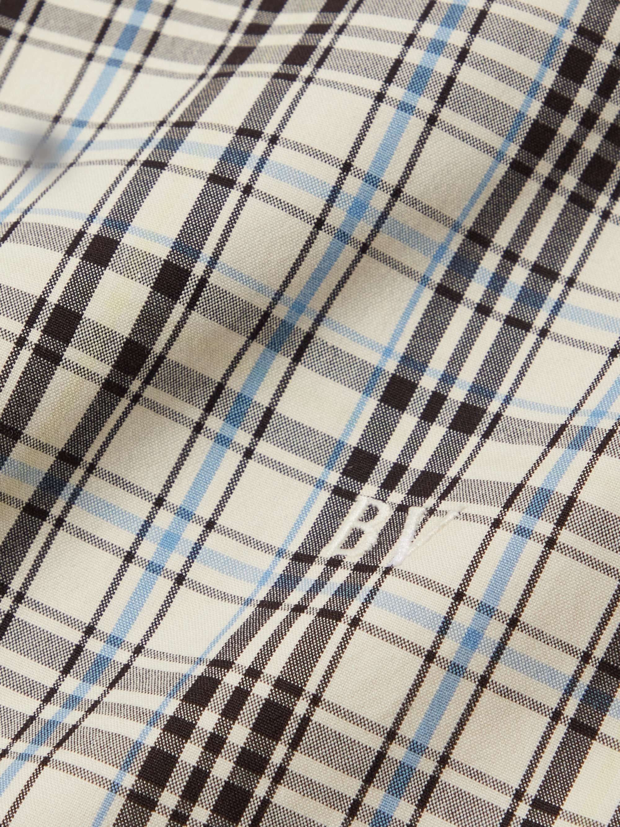 Checked Cotton Oxford Shirt view