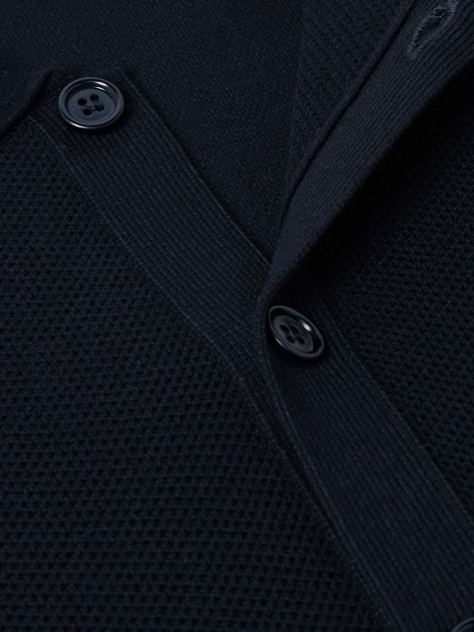 Slim-Fit Waffle-Knit Cardigan view