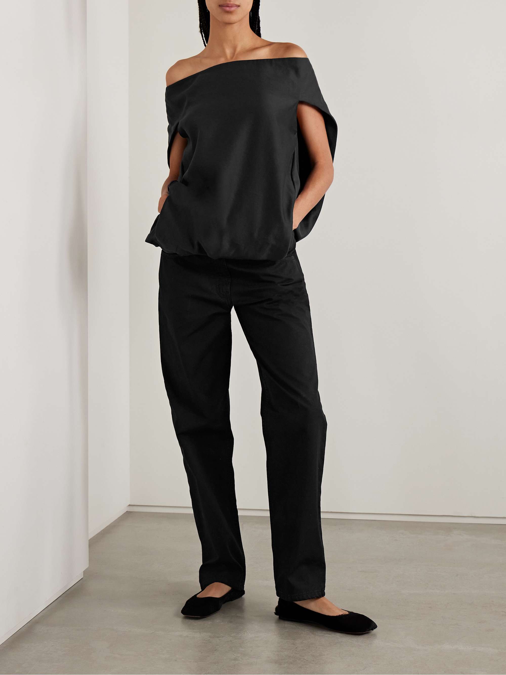 Pallenberg off-the-shoulder wool-blend top view