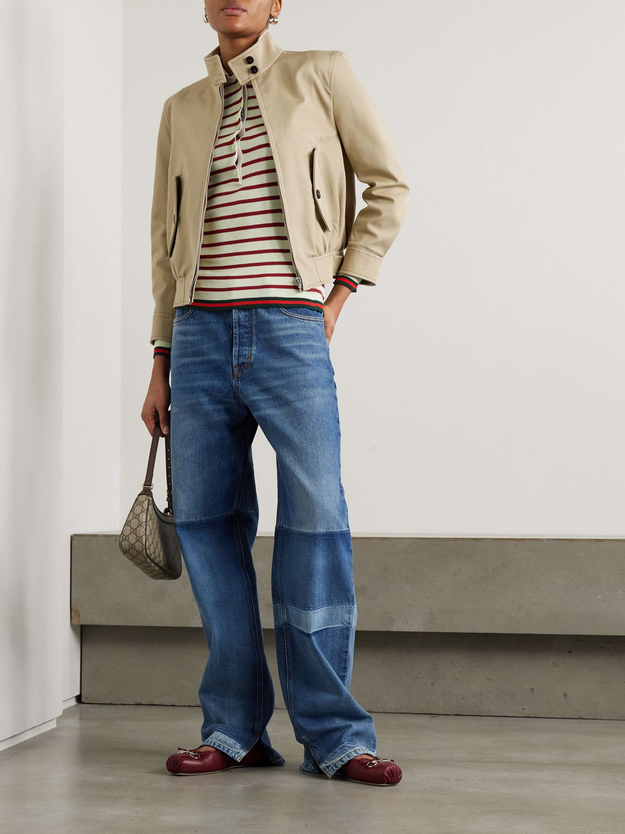 Cotton-drill bomber jacket view