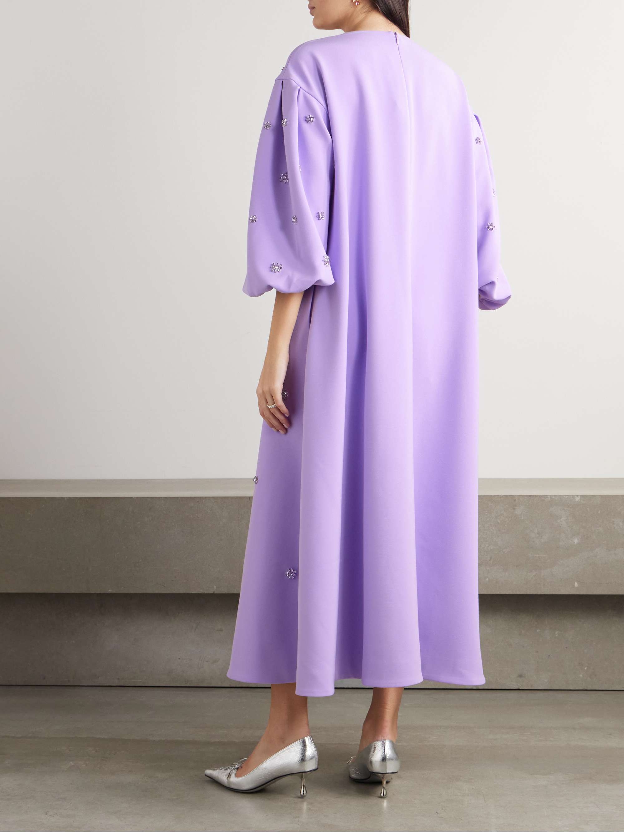 Tilda embellished recycled-crepe gown view