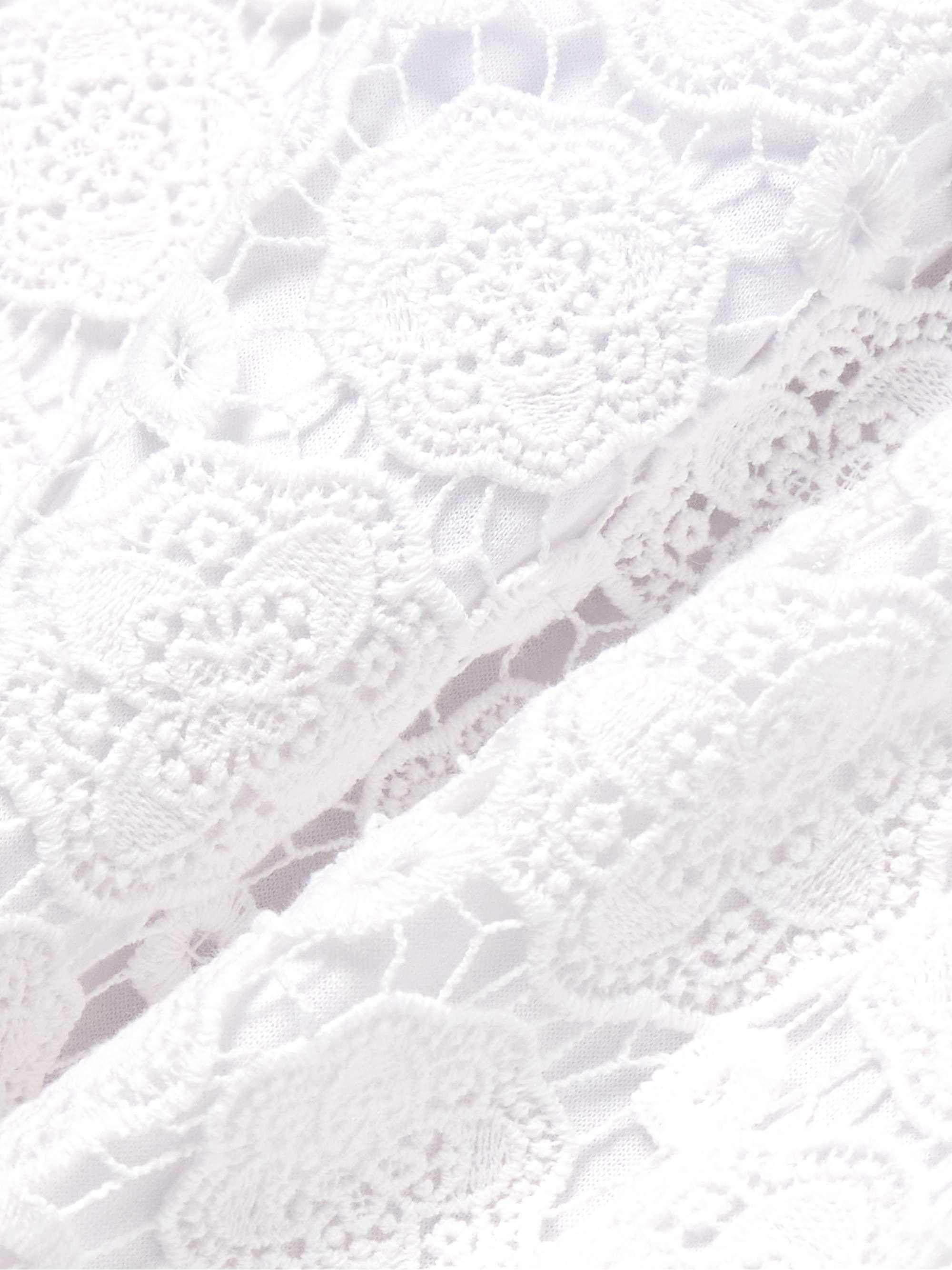 Kira grosgrain-trimmed guipure lace cotton mini dress view