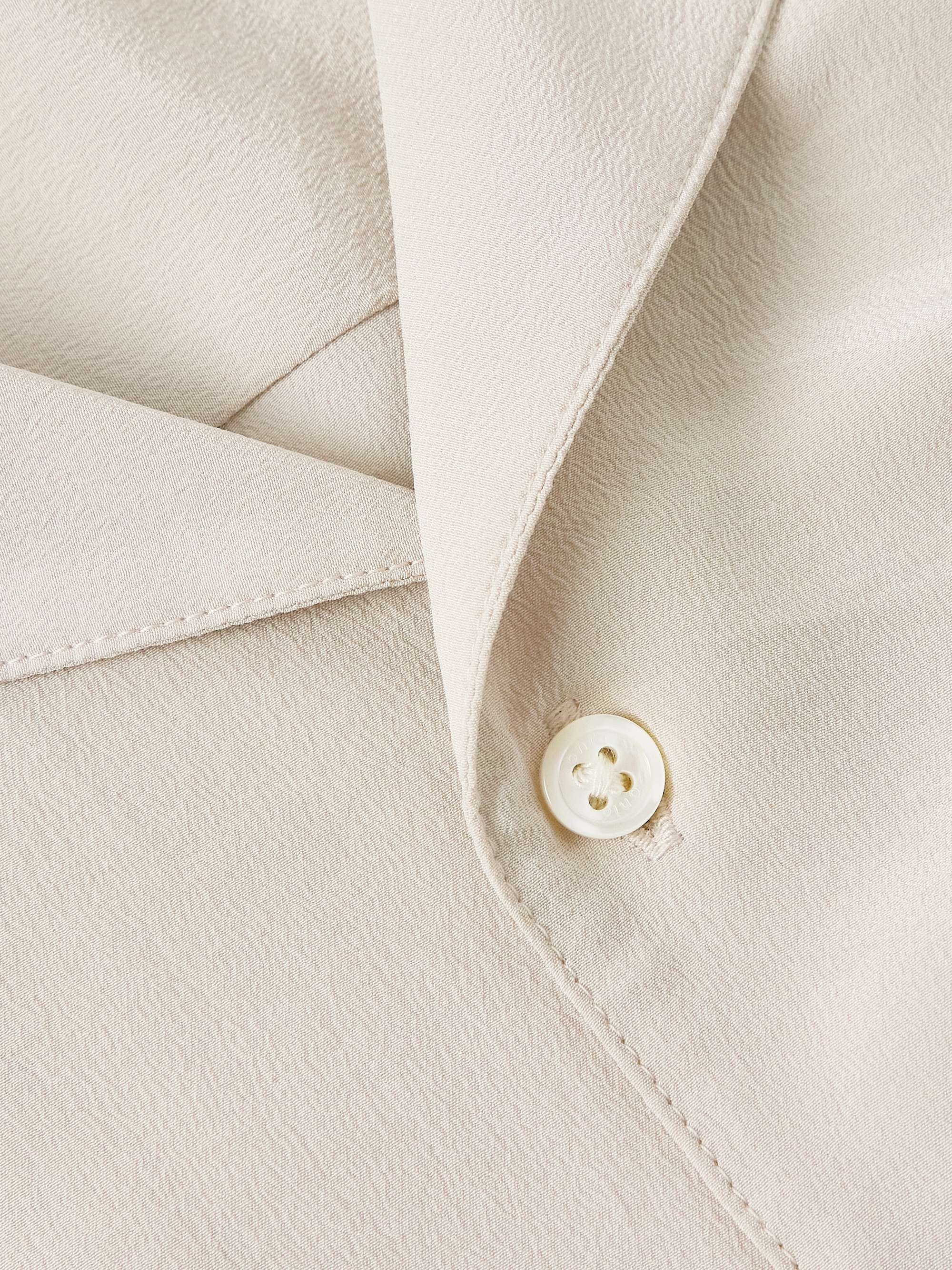 Vacation Camp-Collar Silk-Crepe Shirt view