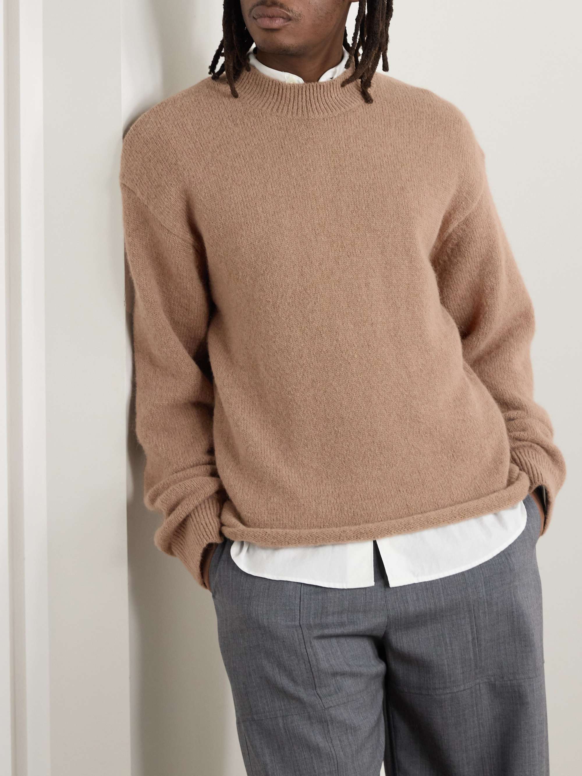Logo-Jacquard Alpaca-Blend Sweater view