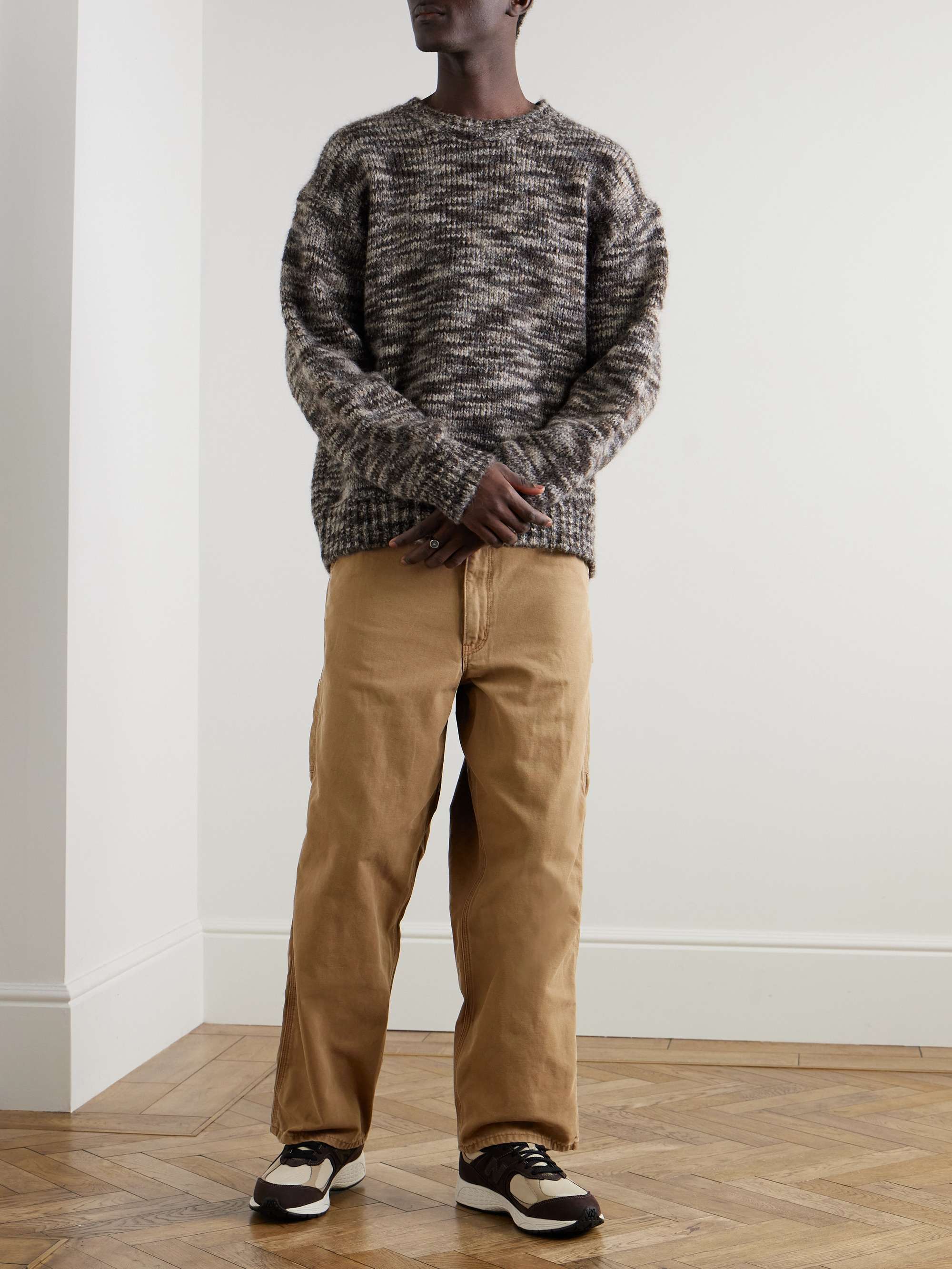 Straight-Leg Cotton-Canvas Trousers view