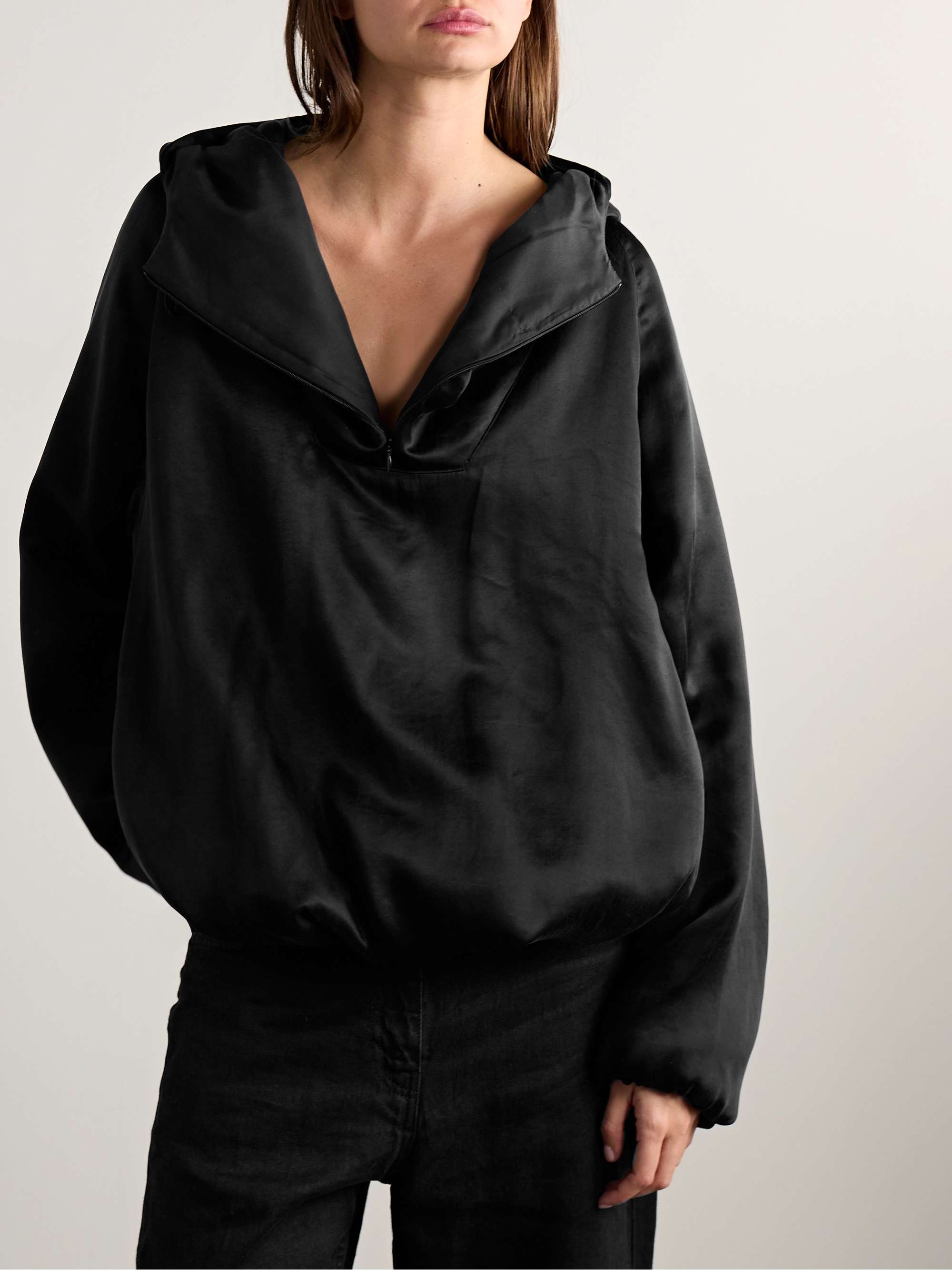 Garel satin hoodie view