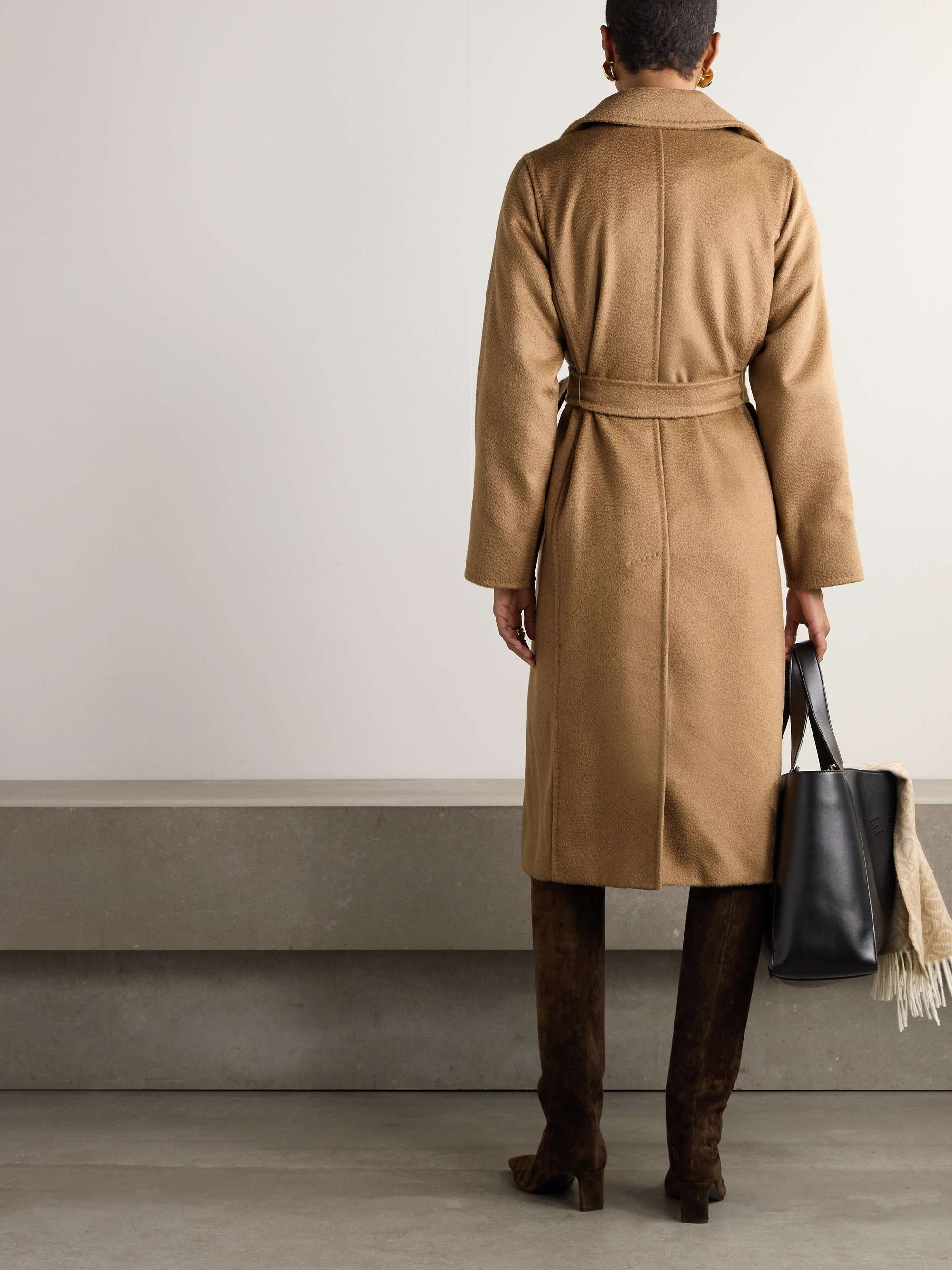 Manuela Icon belted camel hair coat view