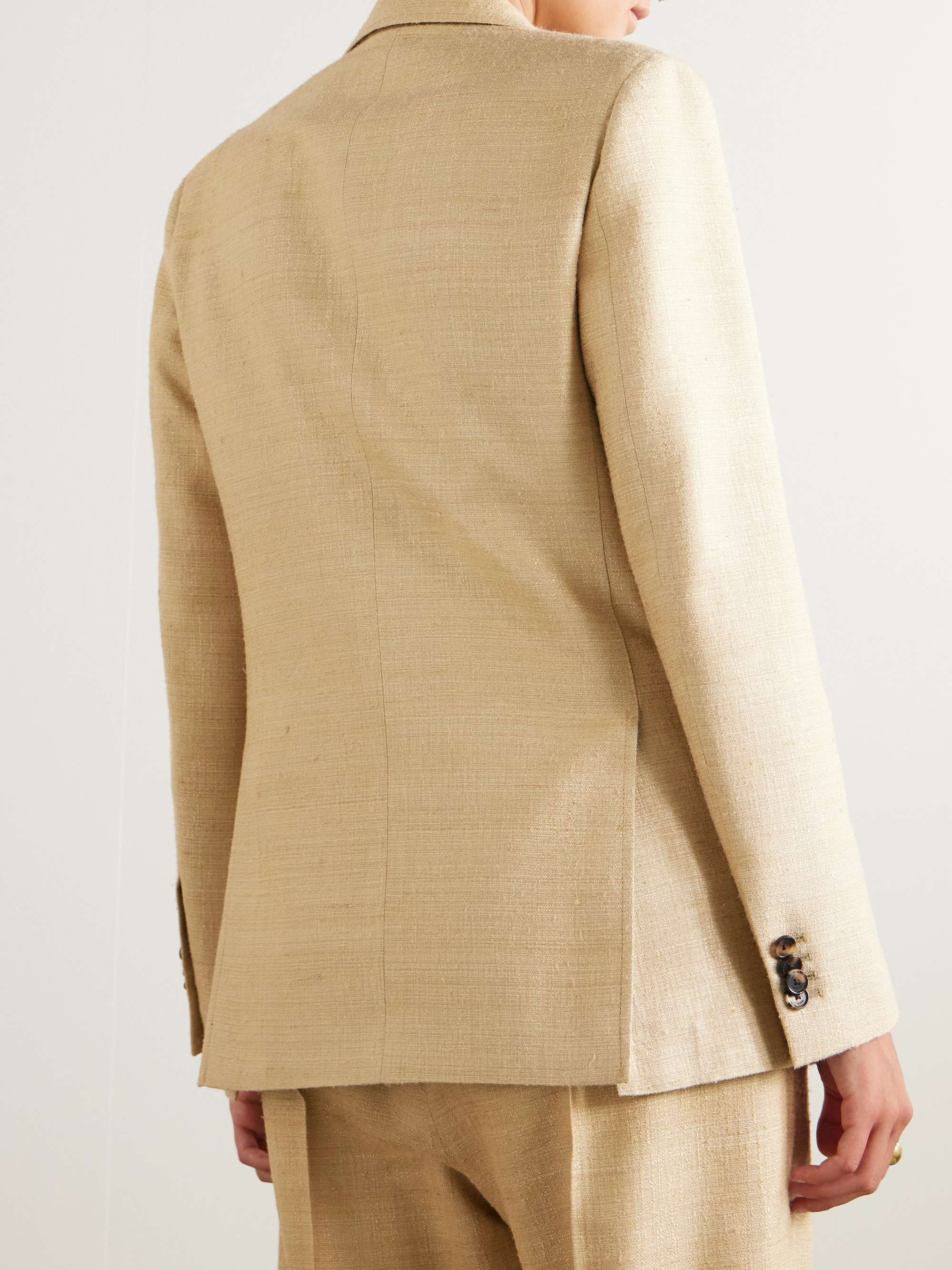Maria silk-tweed blazer view