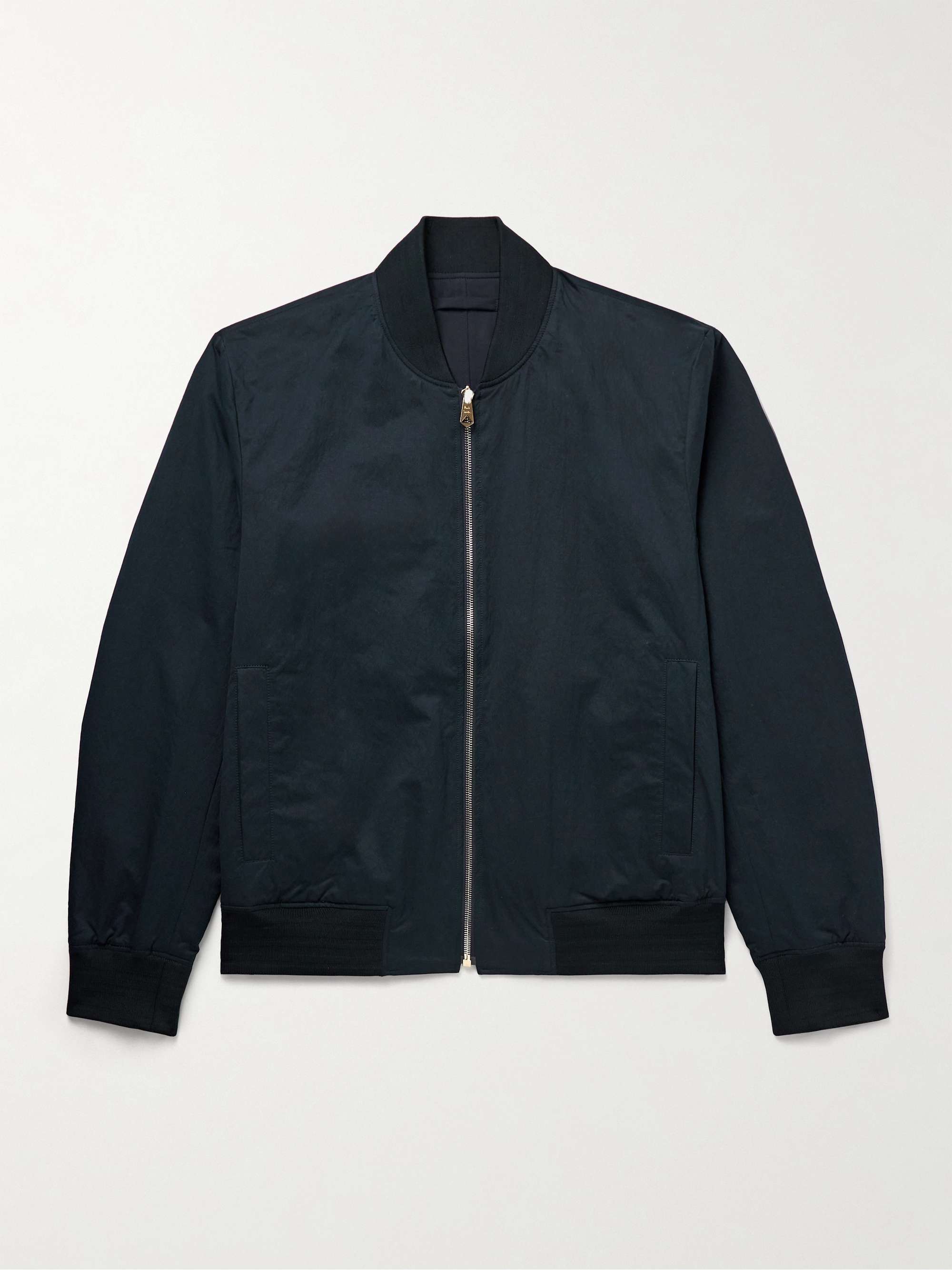 Reversible Coated Nylon-Blend Bomber Jacket view
