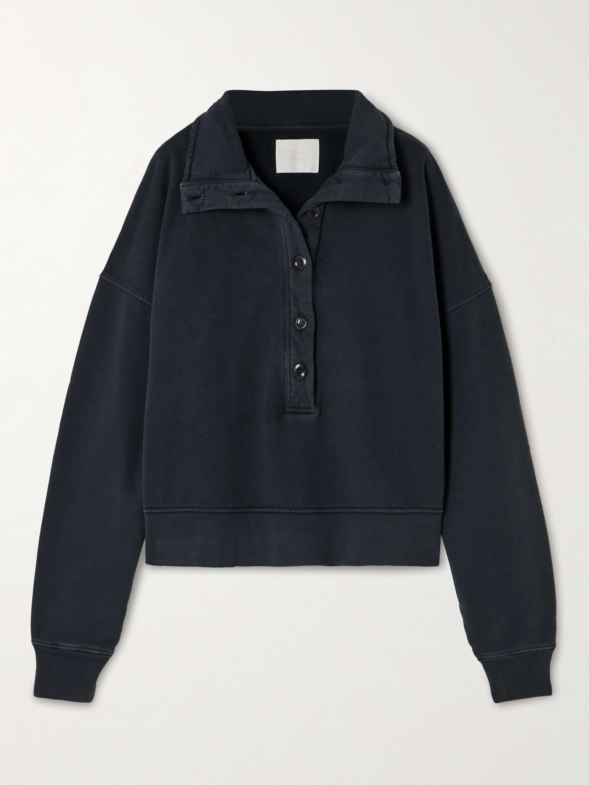 Mirelle cropped cotton-jersey sweatshirt view