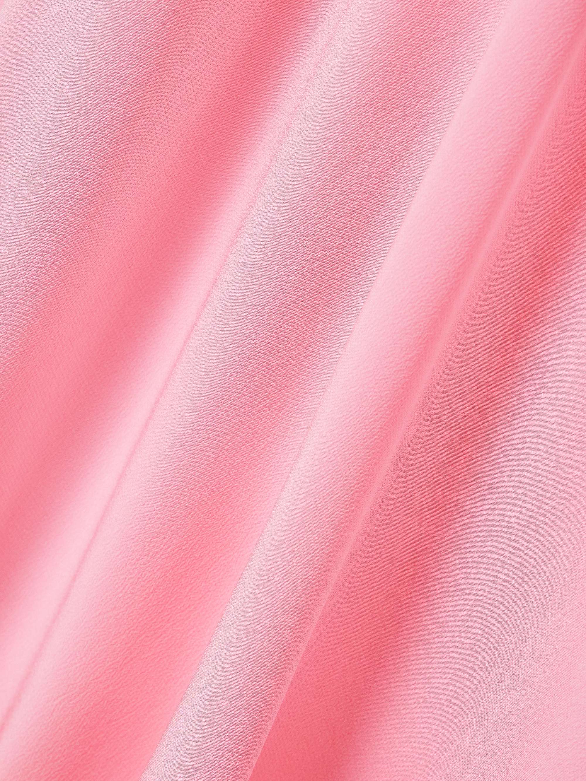Asymmetric draped silk-crepe midi dress view