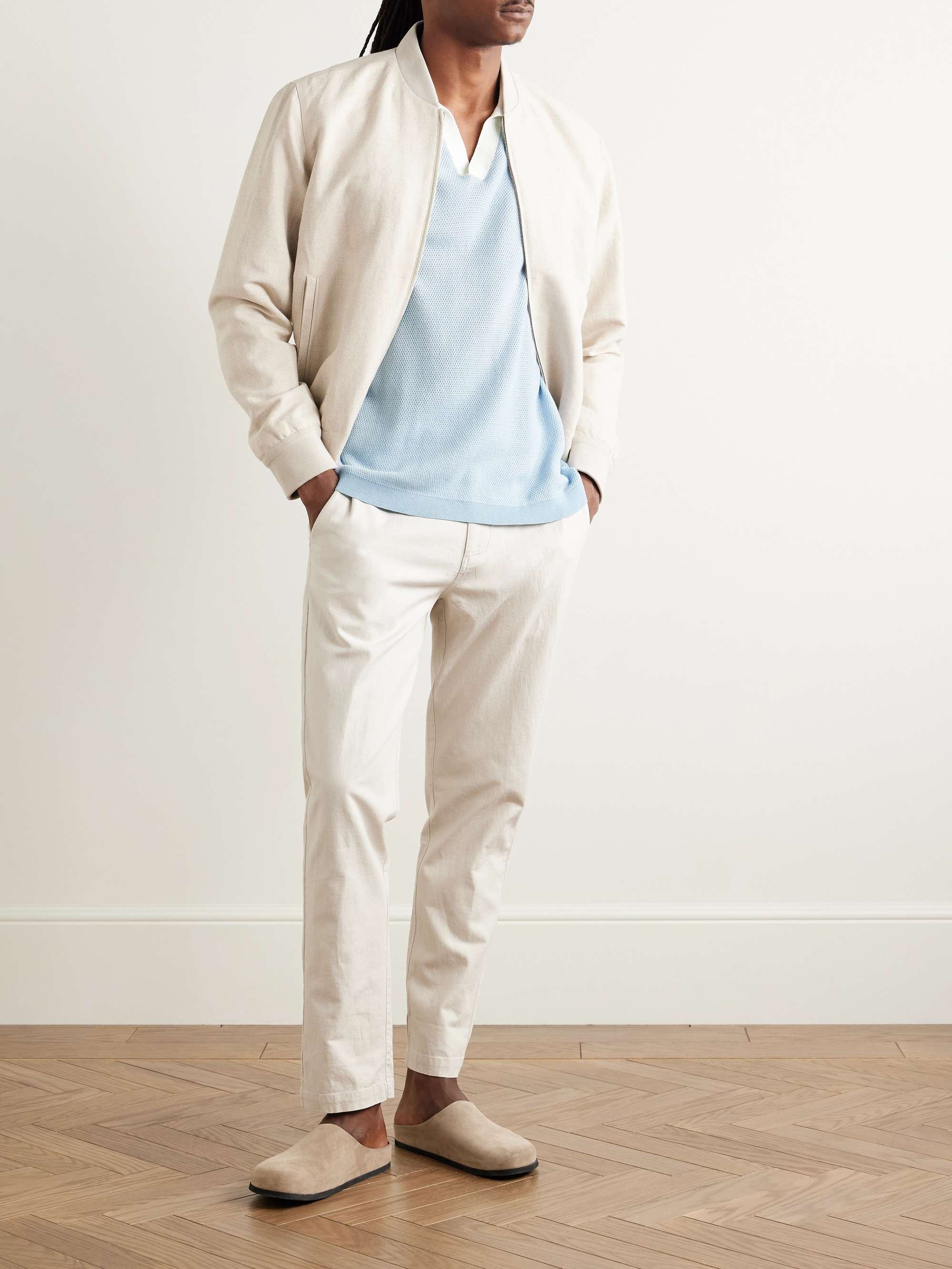 Johnny Two-Tone Cotton Polo Shirt view