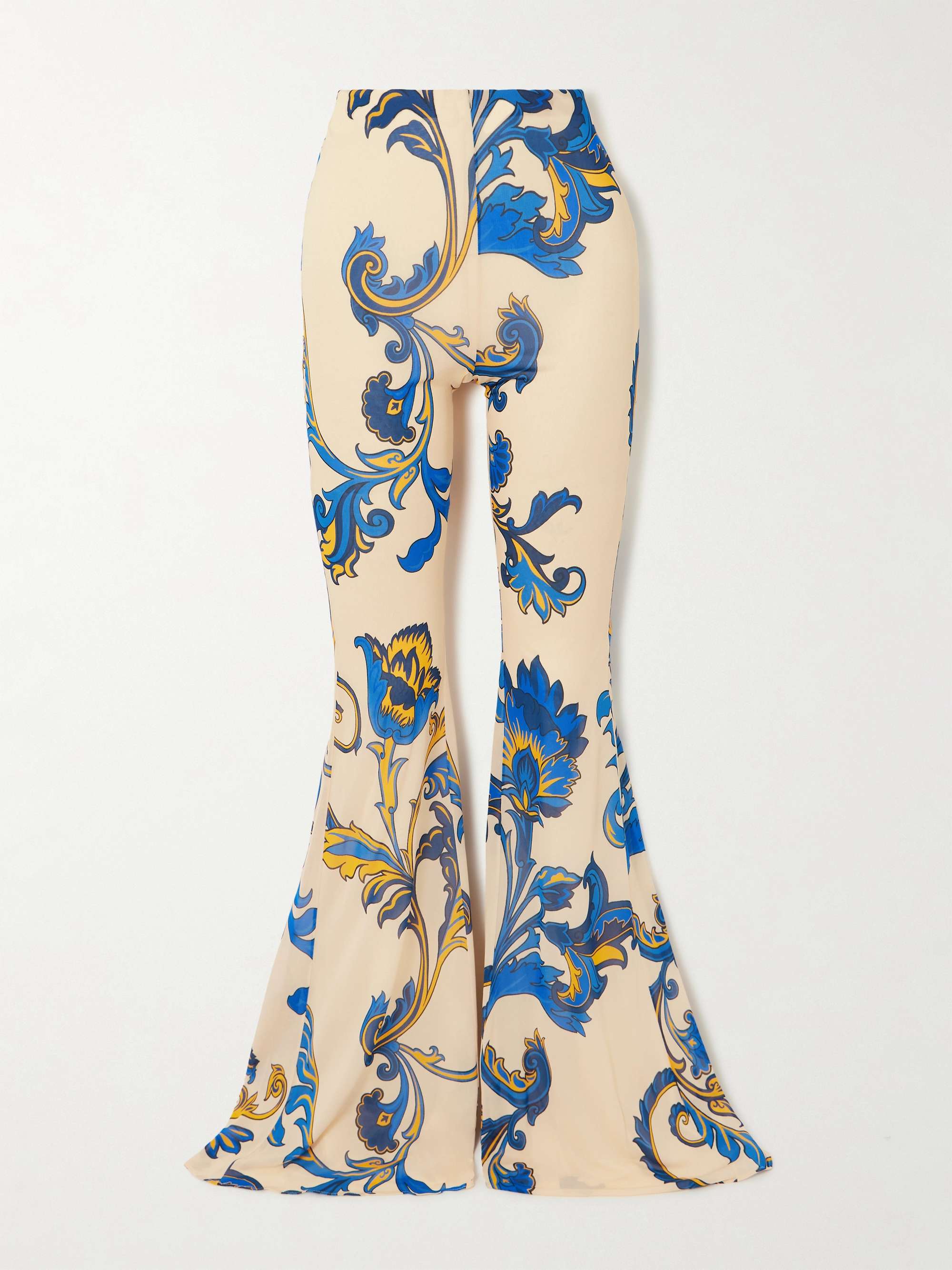 Printed jersey flared pants view