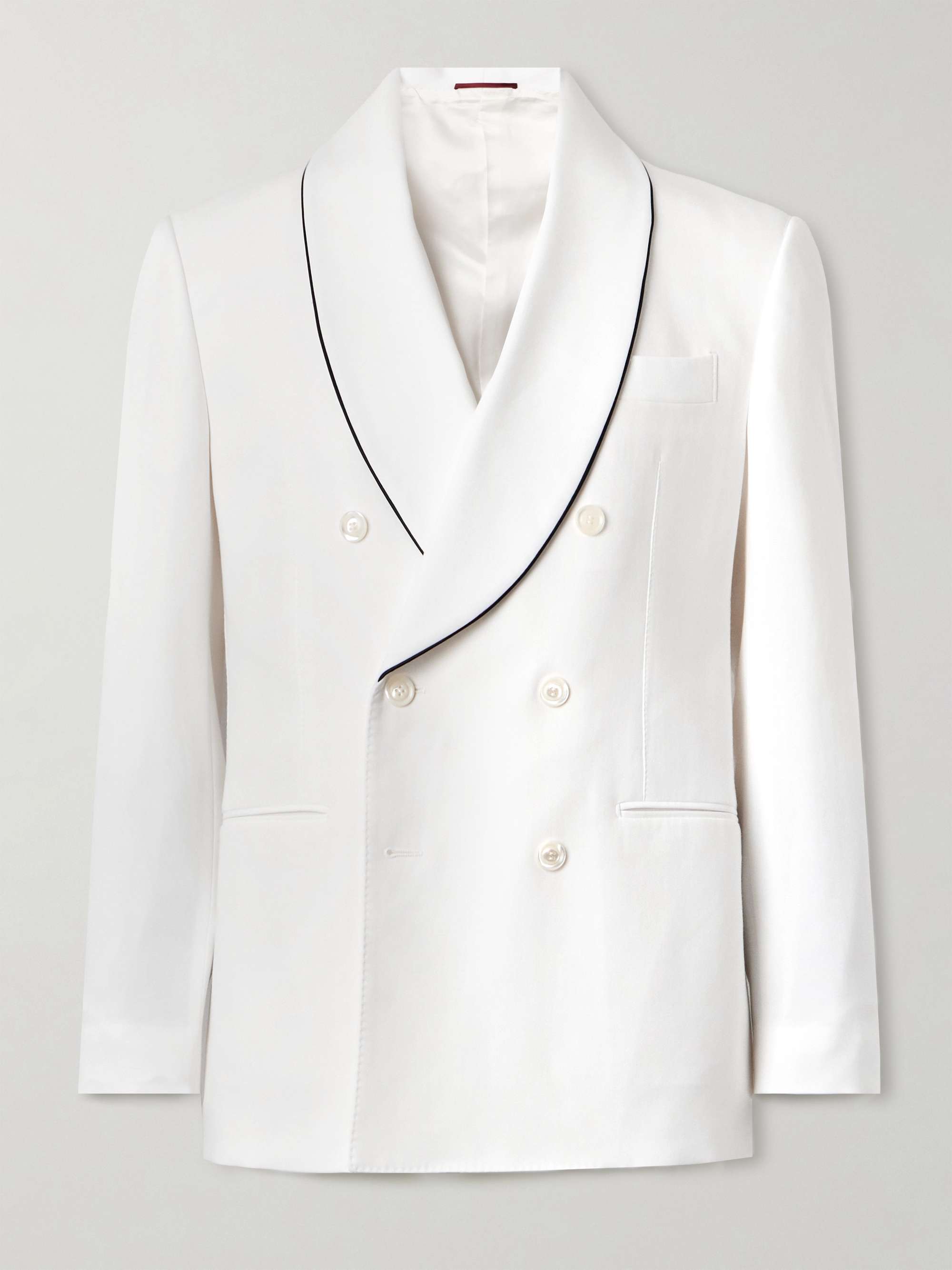 Double-Breasted Cotton Tuxedo Jacket view