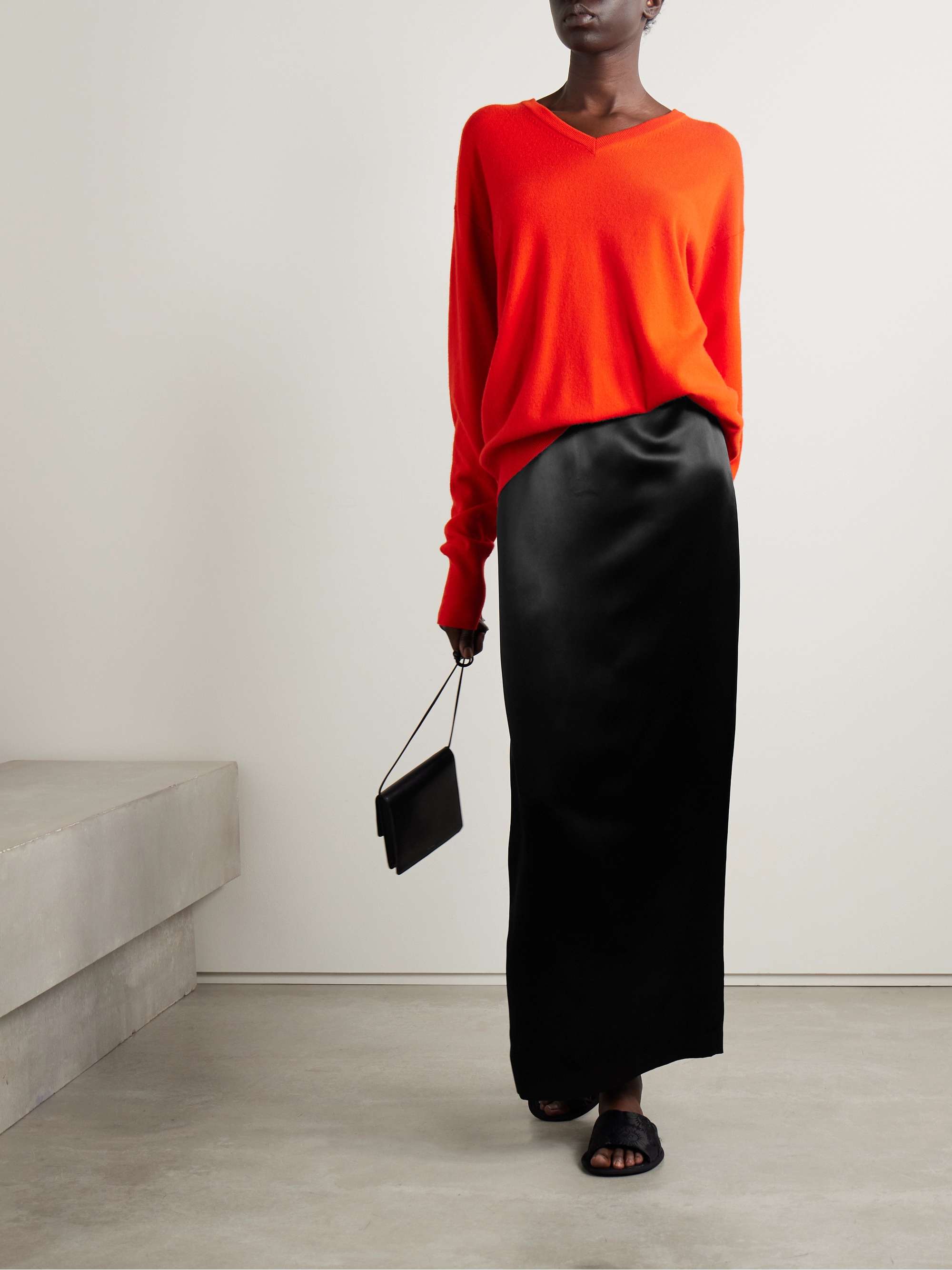 Bartelle satin maxi skirt view