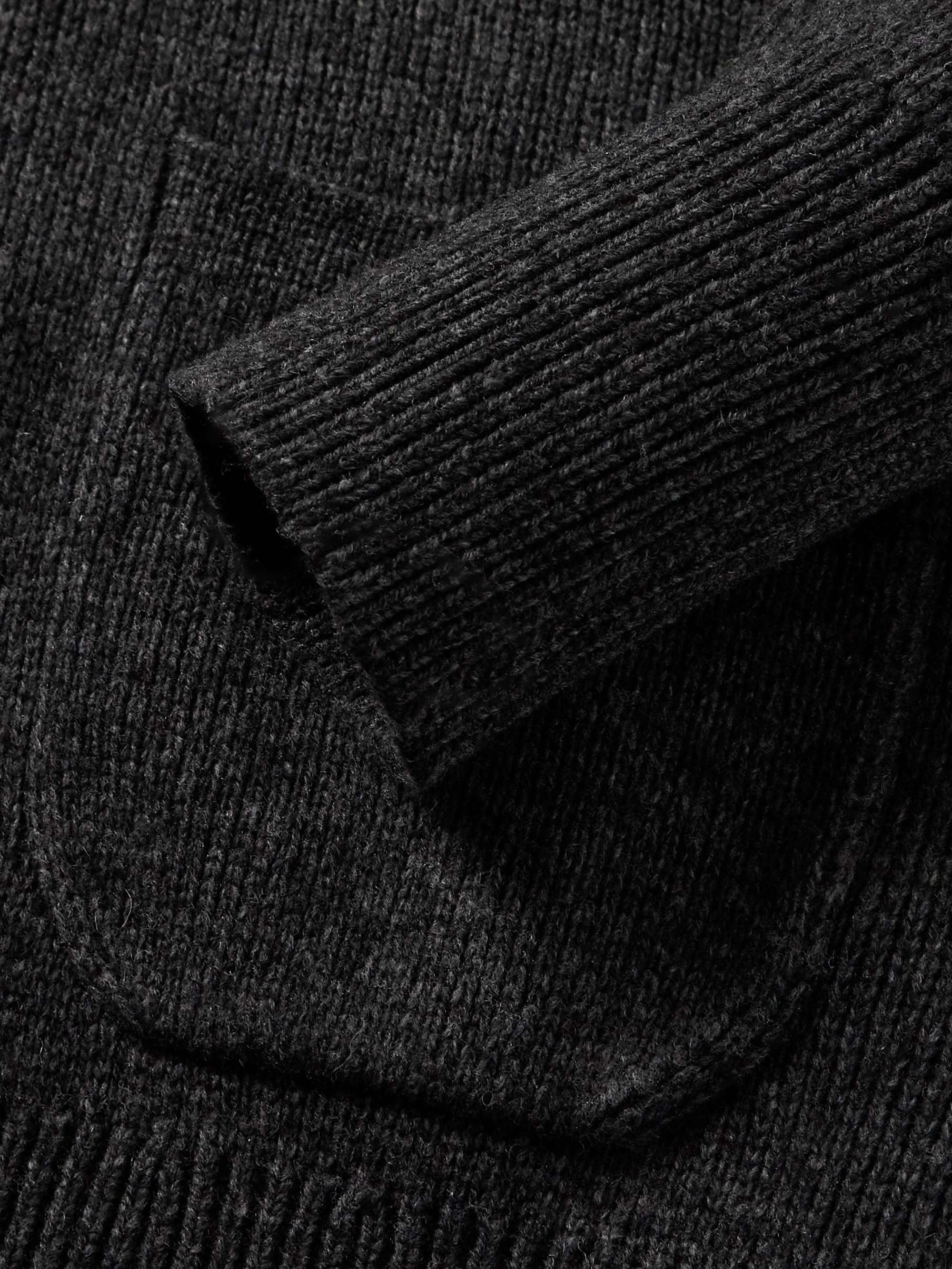 Shawl-Collar Wool-Blend Cardigan view