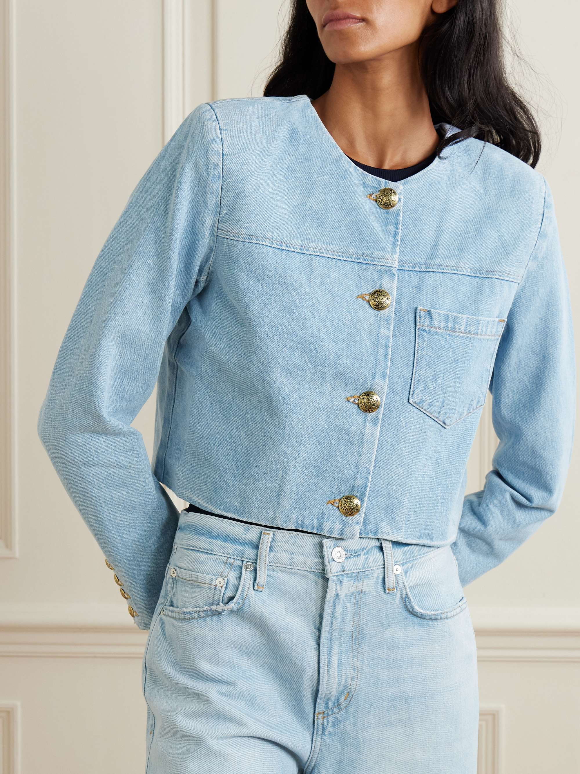 Priah cropped denim jacket view