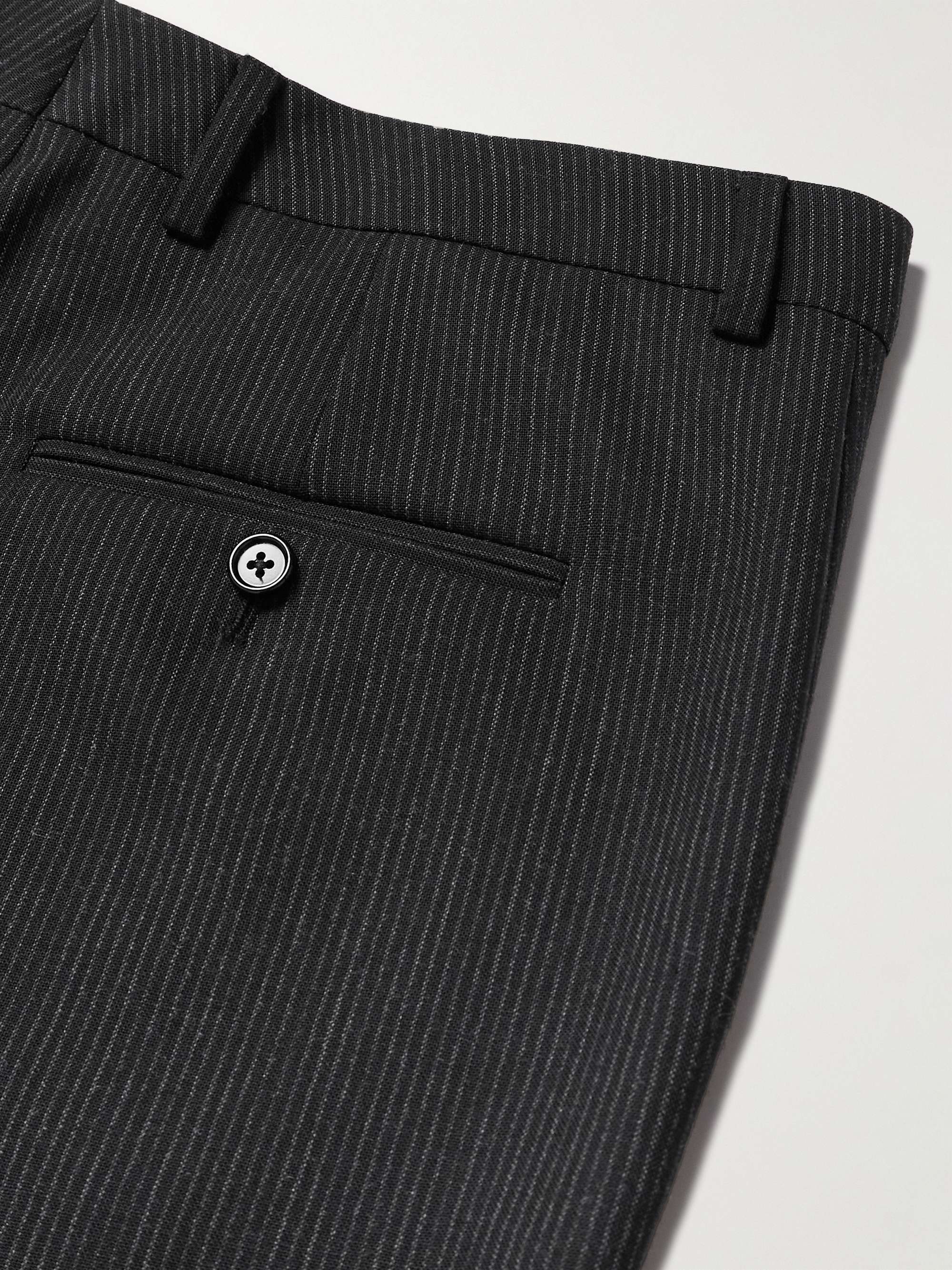Pinstriped Wool Trousers view