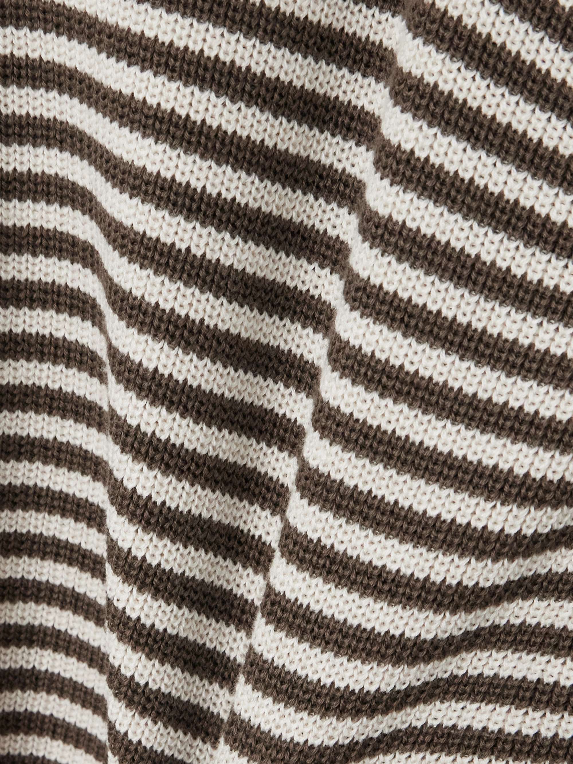 Embellished striped cotton sweater view