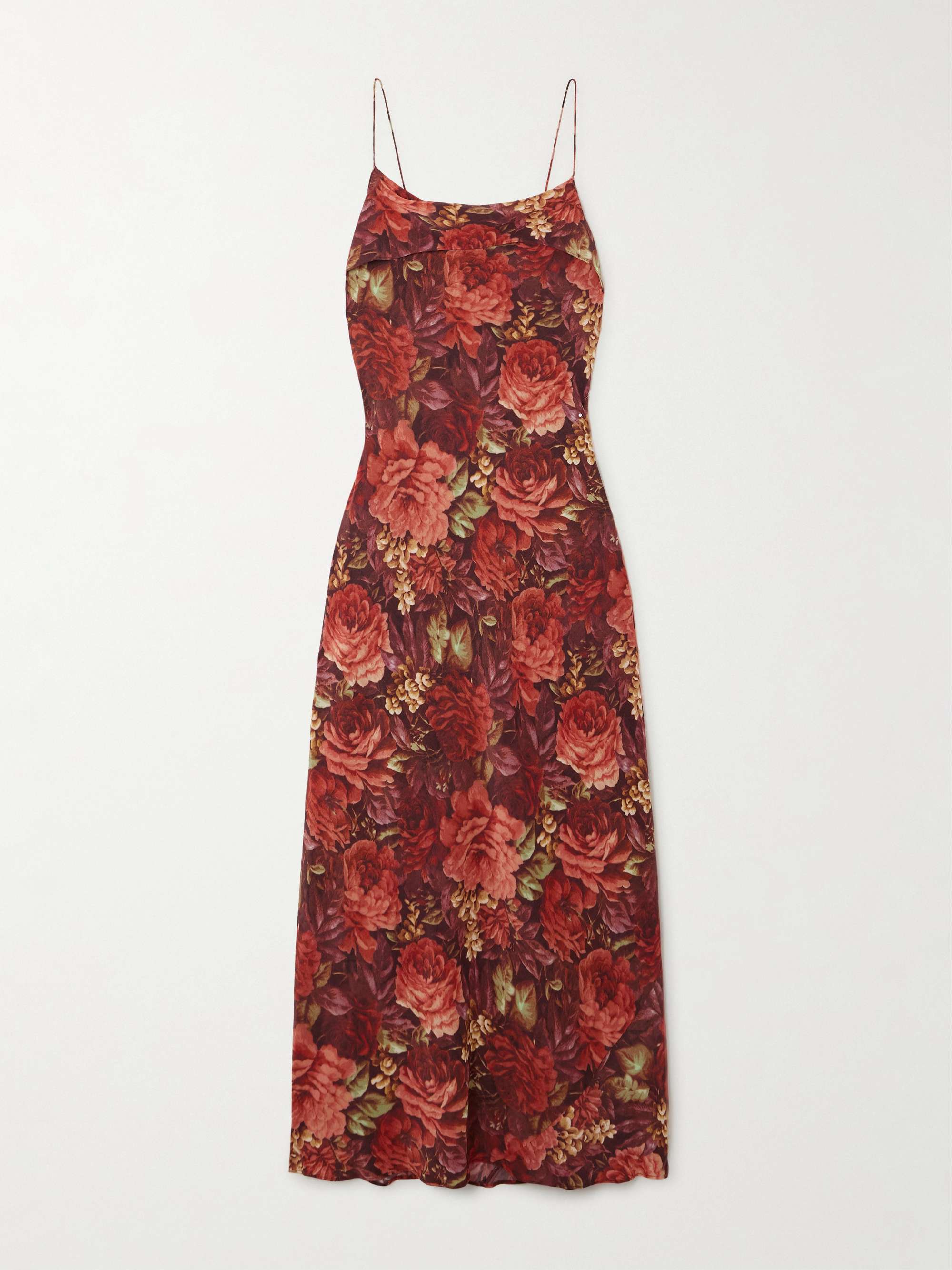 Zelie floral-print silk maxi dress view