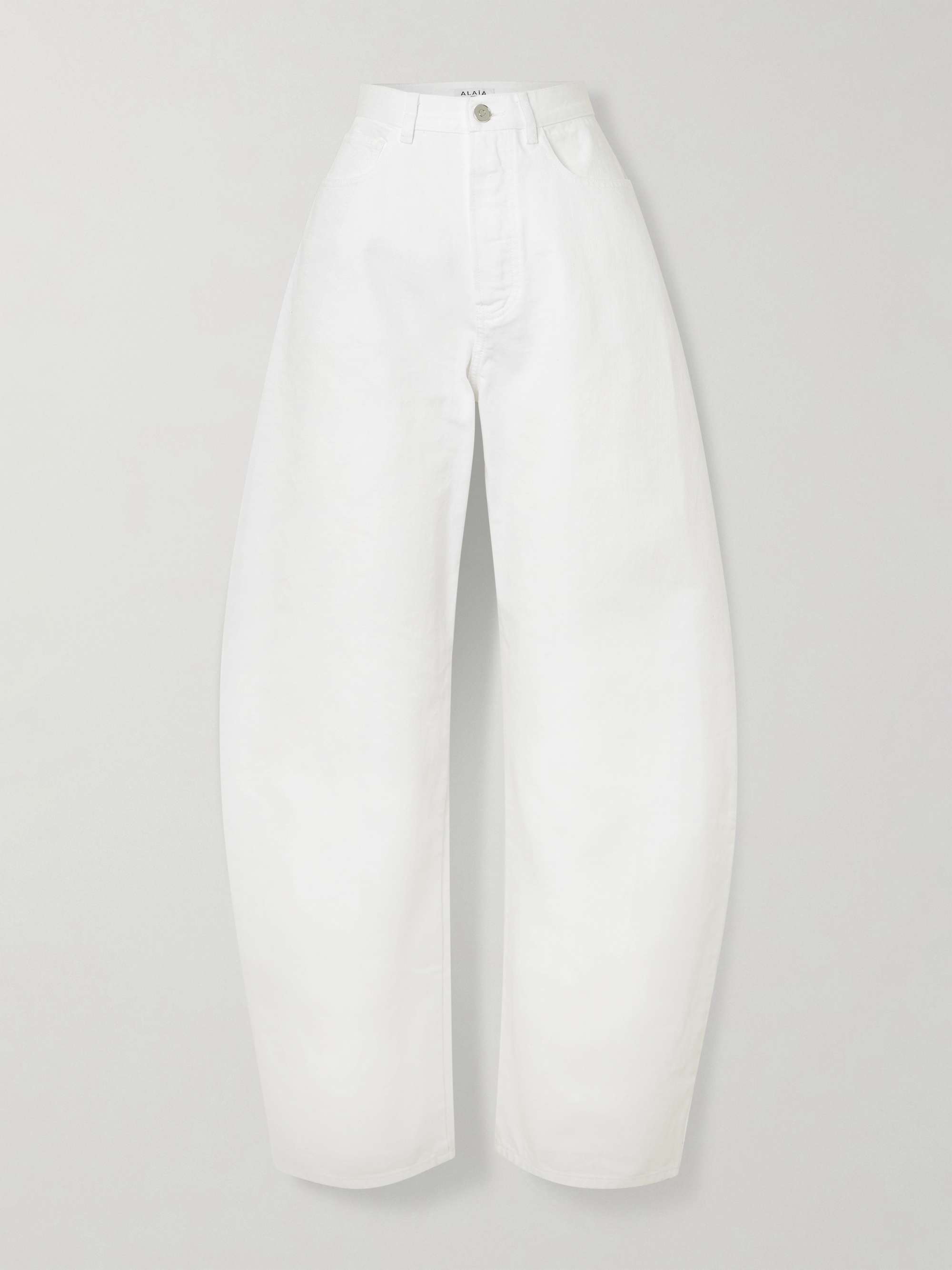 Mid-rise barrel-leg jeans view