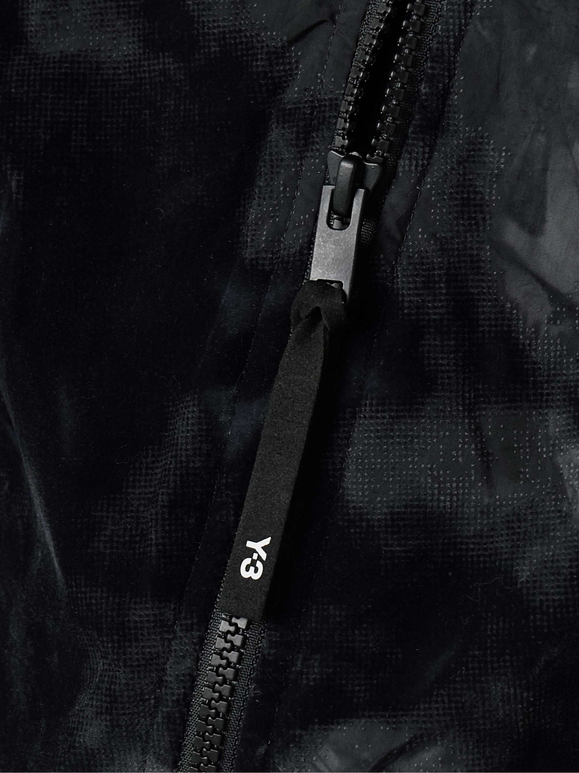 + Y-3 cropped padded flocked shell jacket view