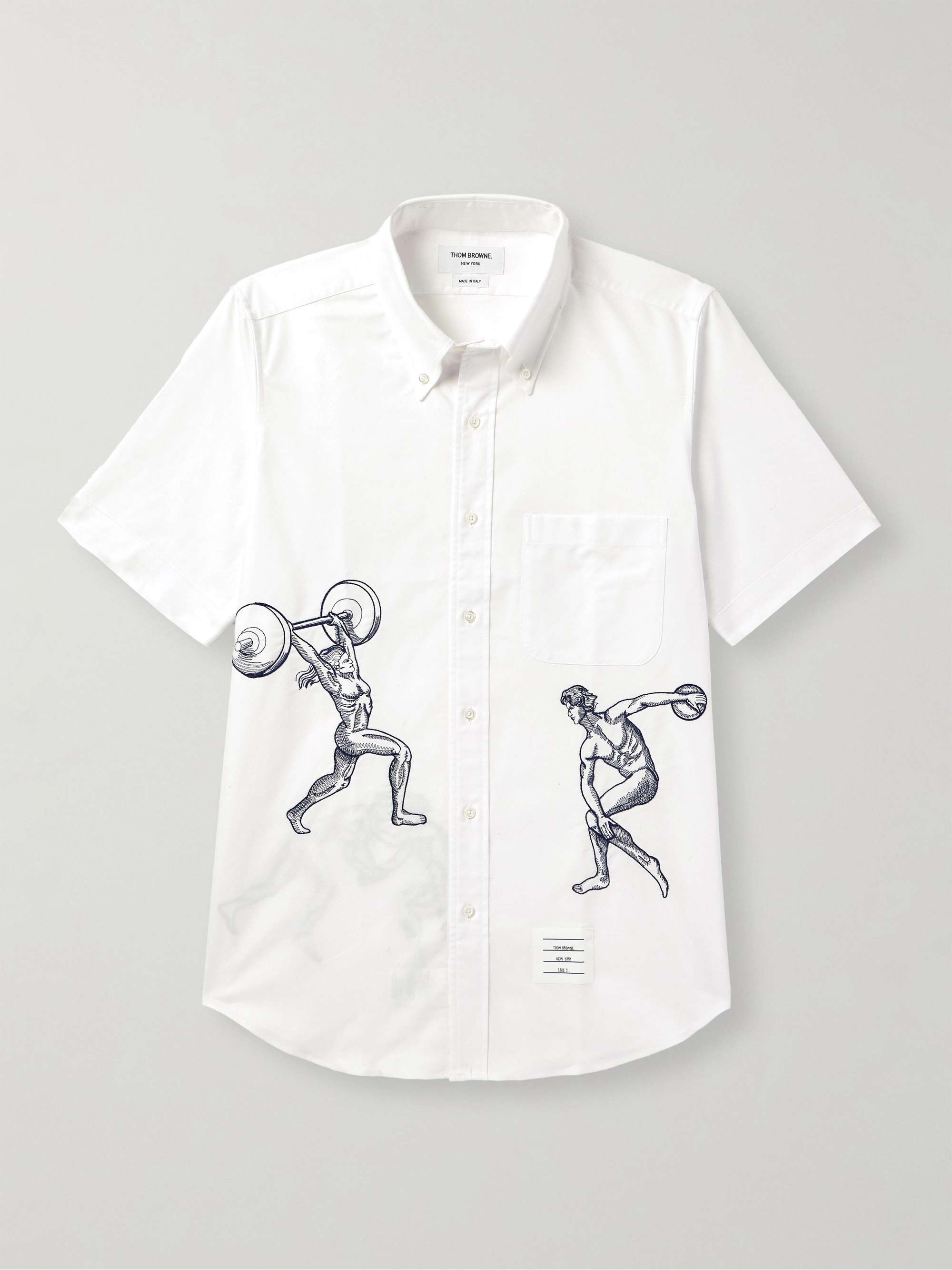 Button-Down Collar Embroidered Cotton Oxford Shirt view