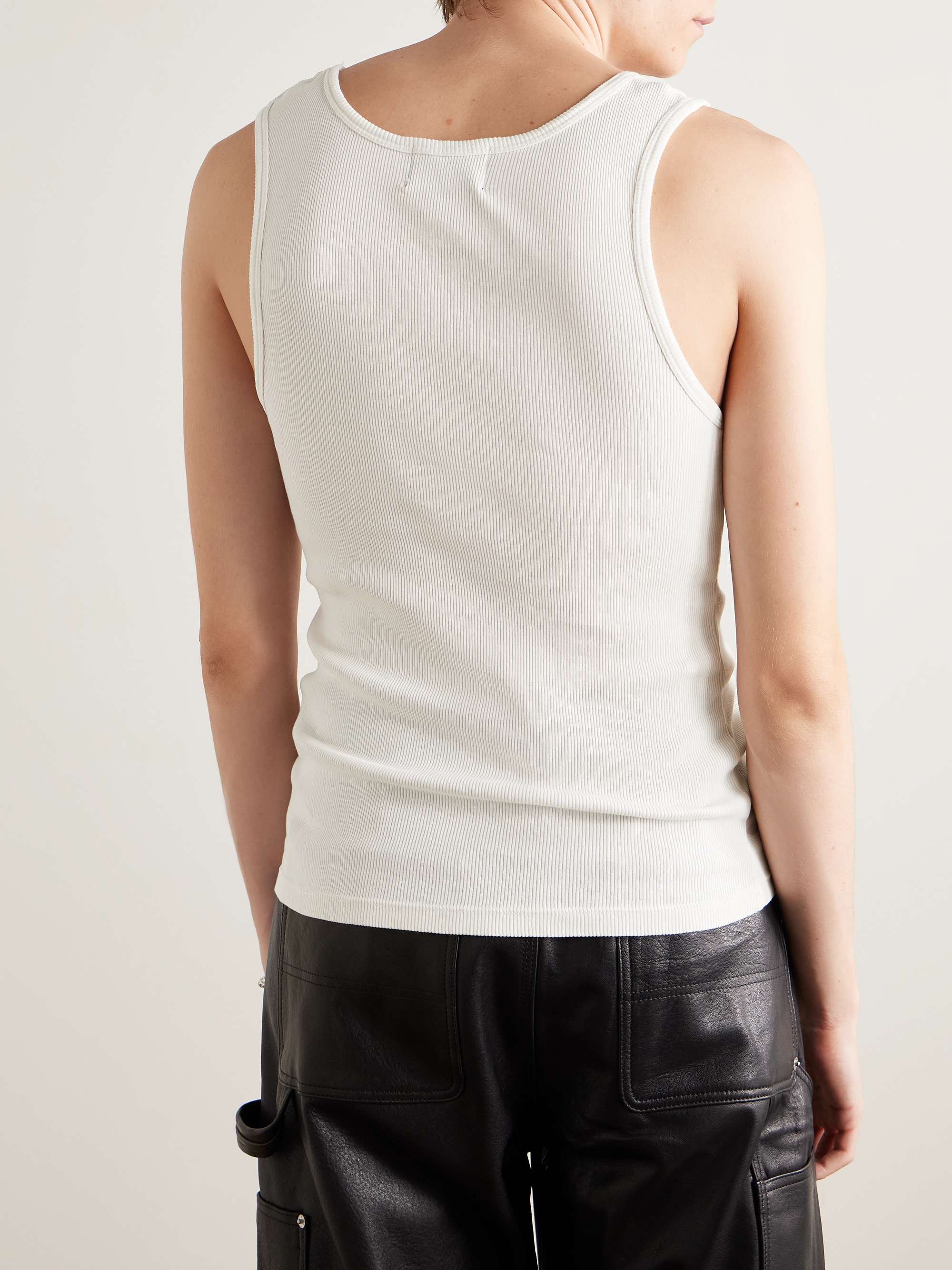 Academic Logo-Print Ribbed Cotton Tank Top view