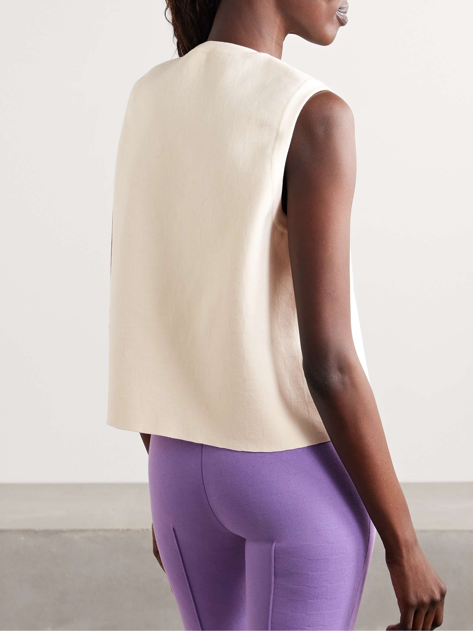 Asa cotton-blend jacquard tank view