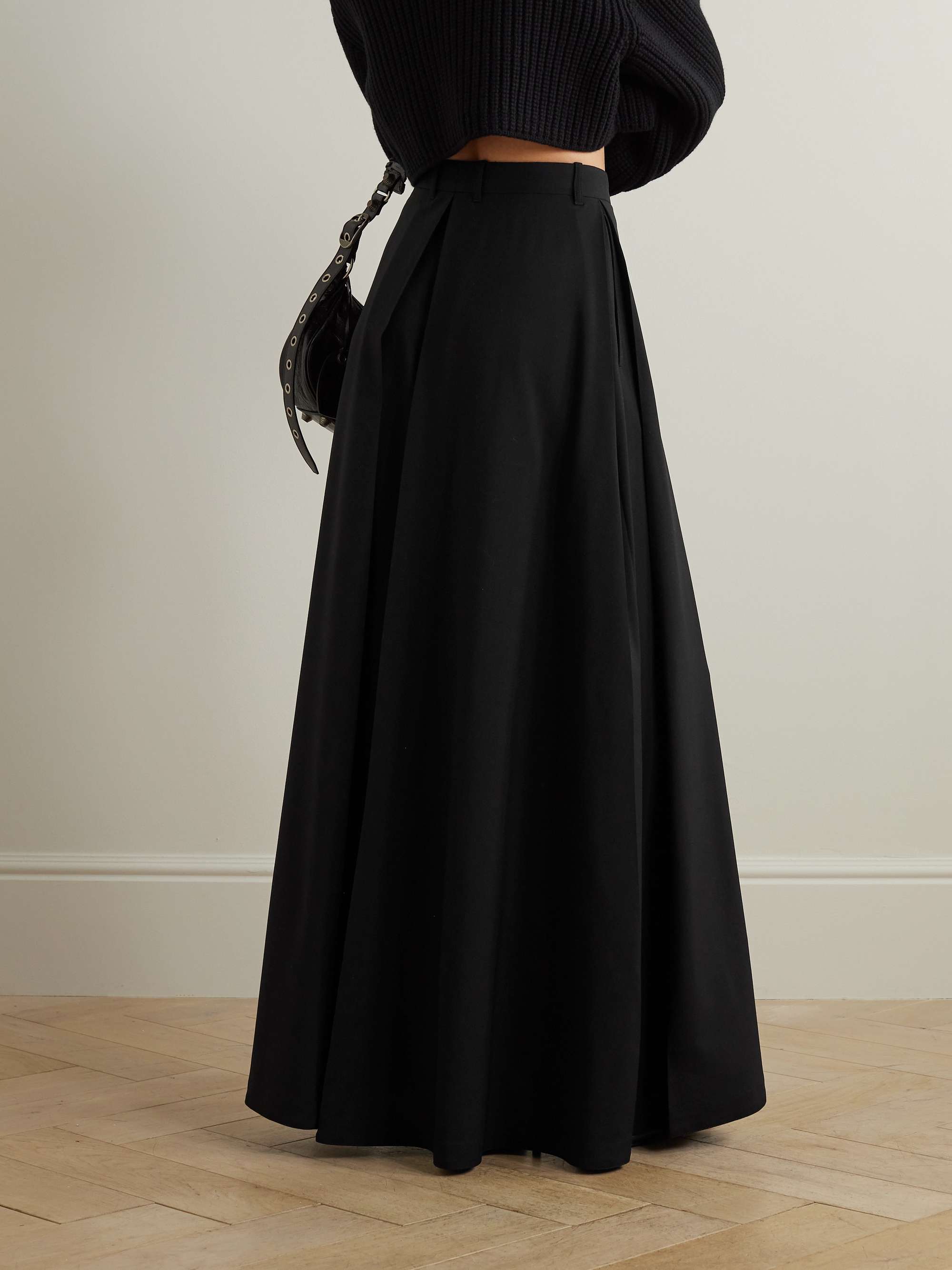 Wool maxi skirt view