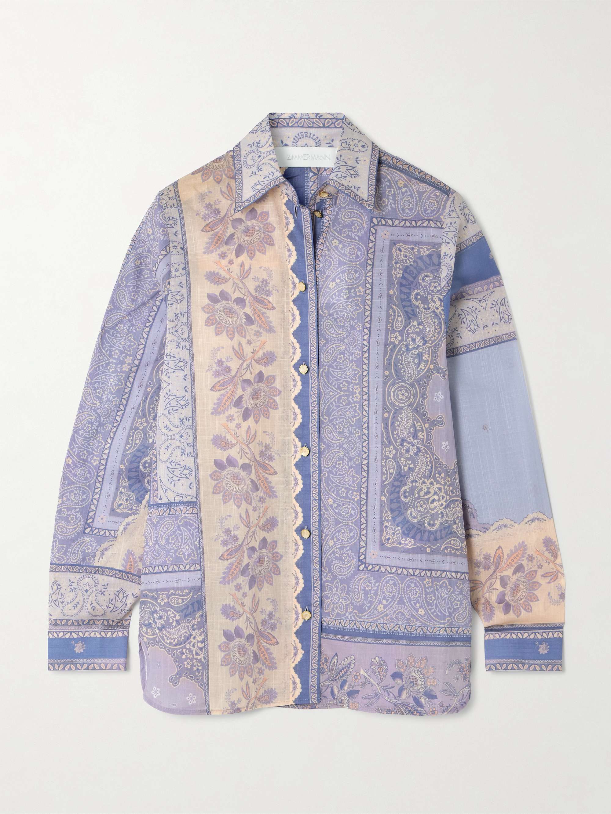 Lucky bandana-print cotton-voile shirt view