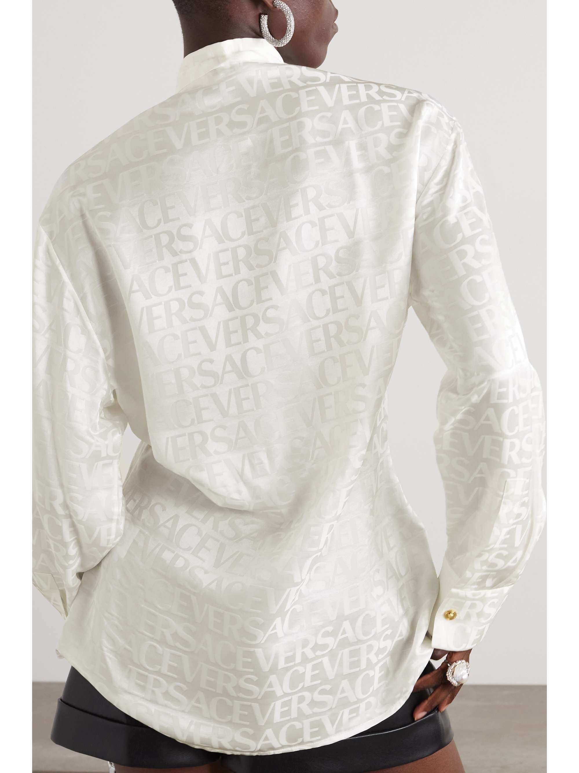 Icons satin-jacquard shirt view