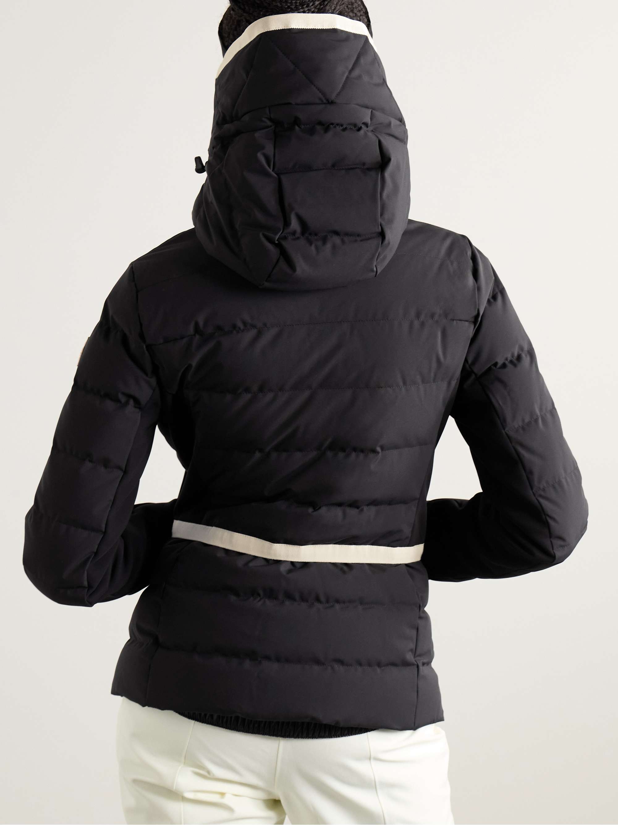 Lamoura hooded grosgrain-trimmed quilted down ski jacket view