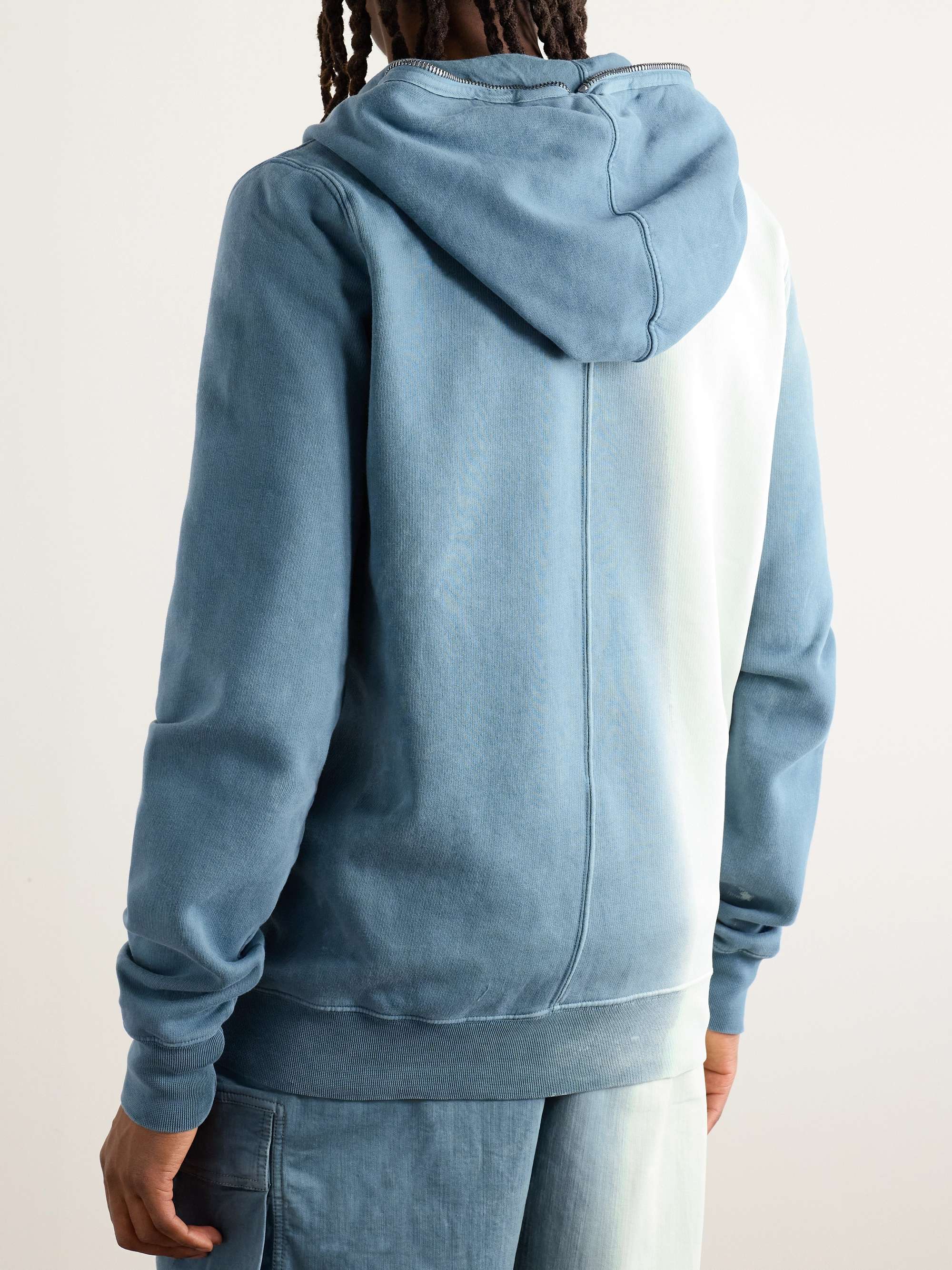 Dégradé Cotton-Jersey Zip-Up Hoodie view