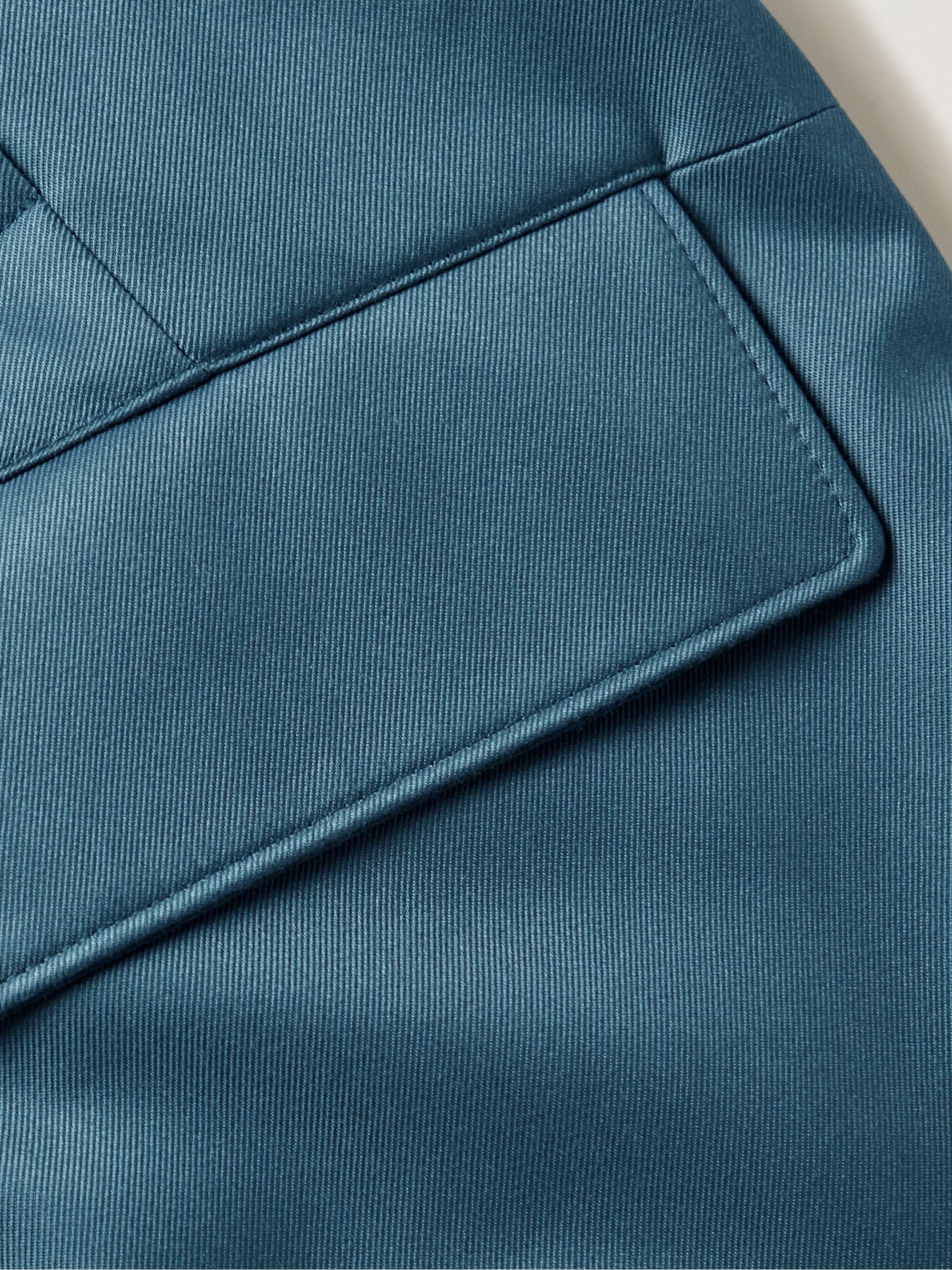Padded Silk-Twill Bomber Jacket view