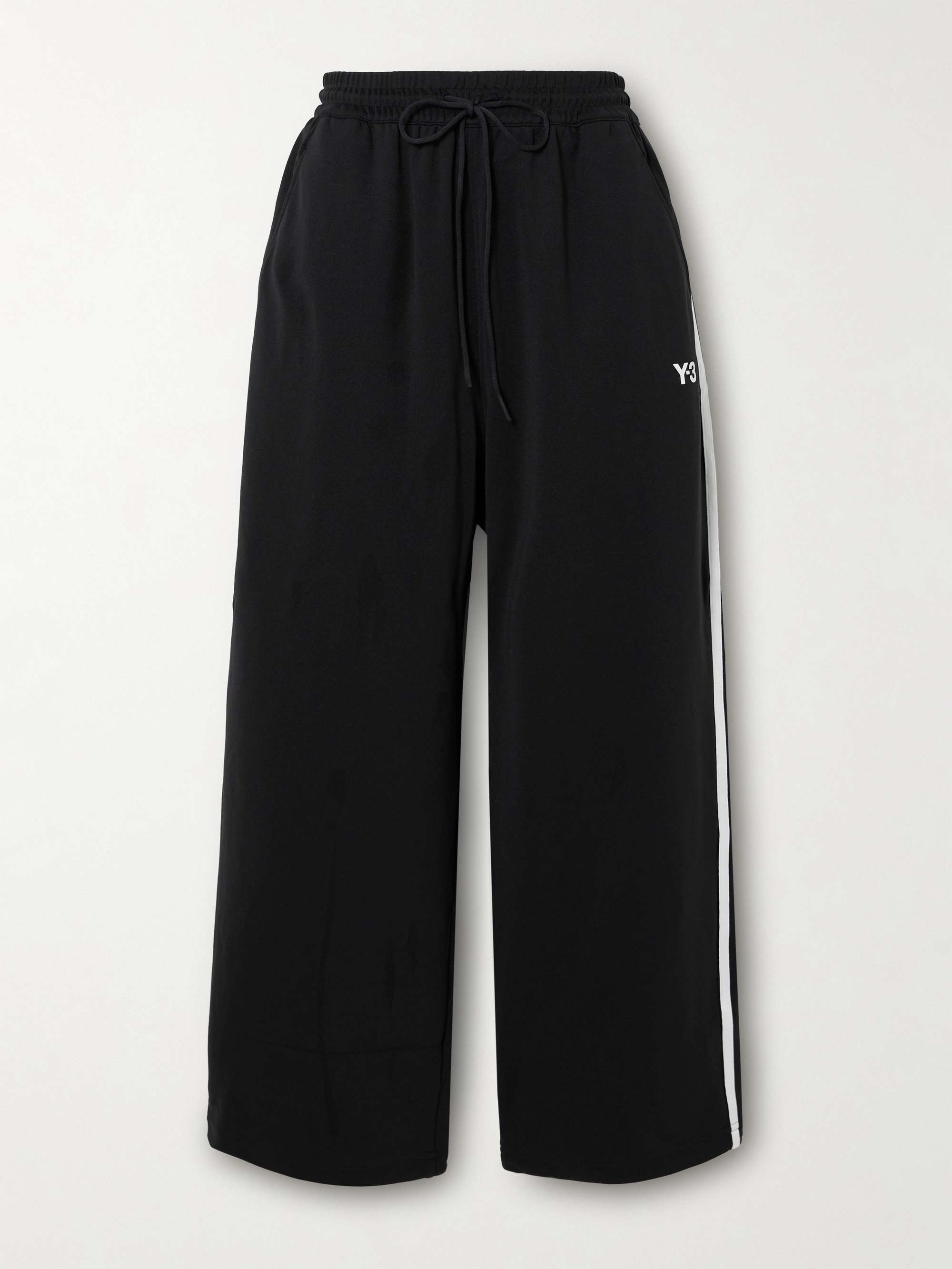 + Y-3 tech-jersey wide-leg track pants view