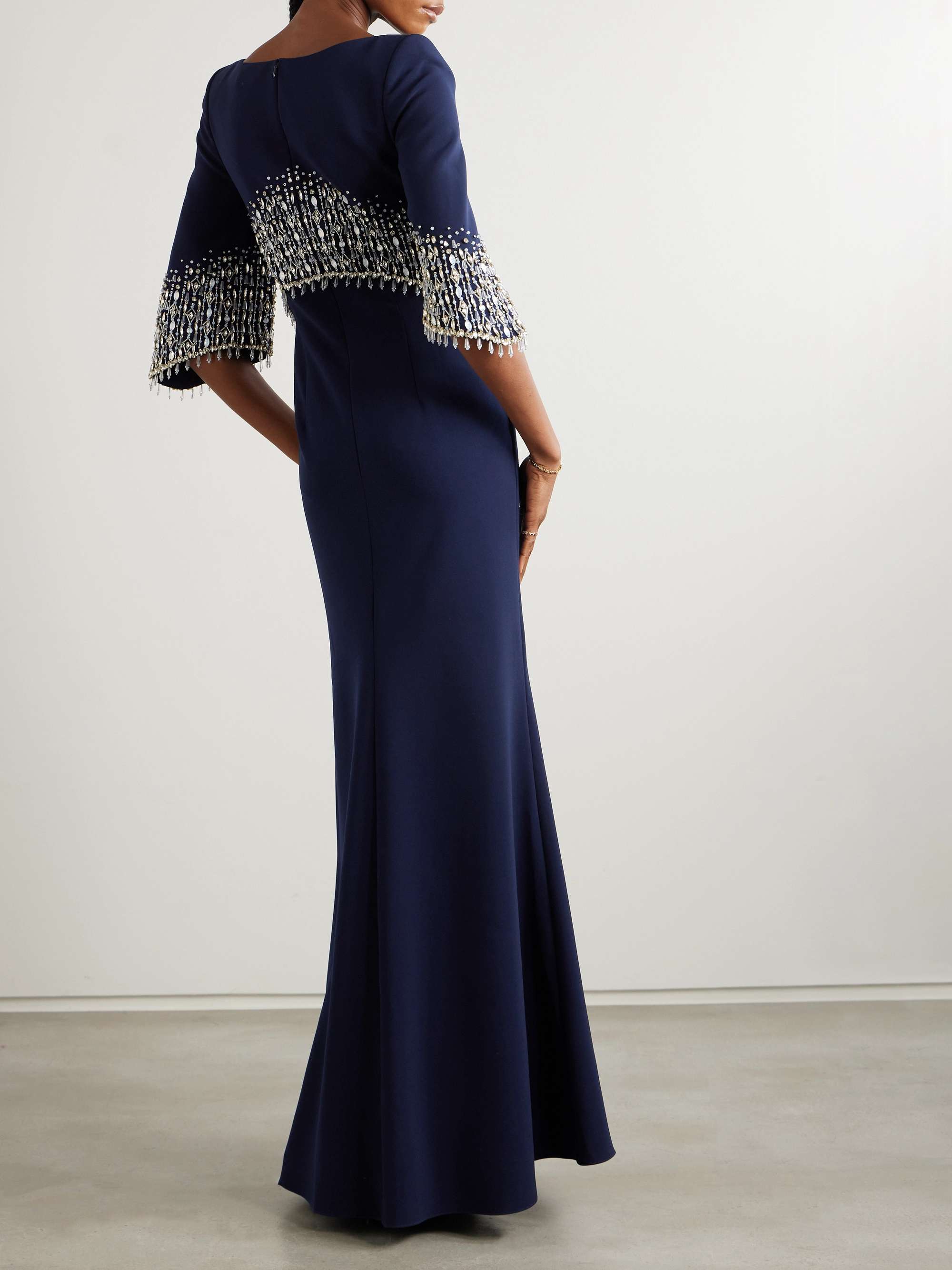 Electra embellished crepe gown view