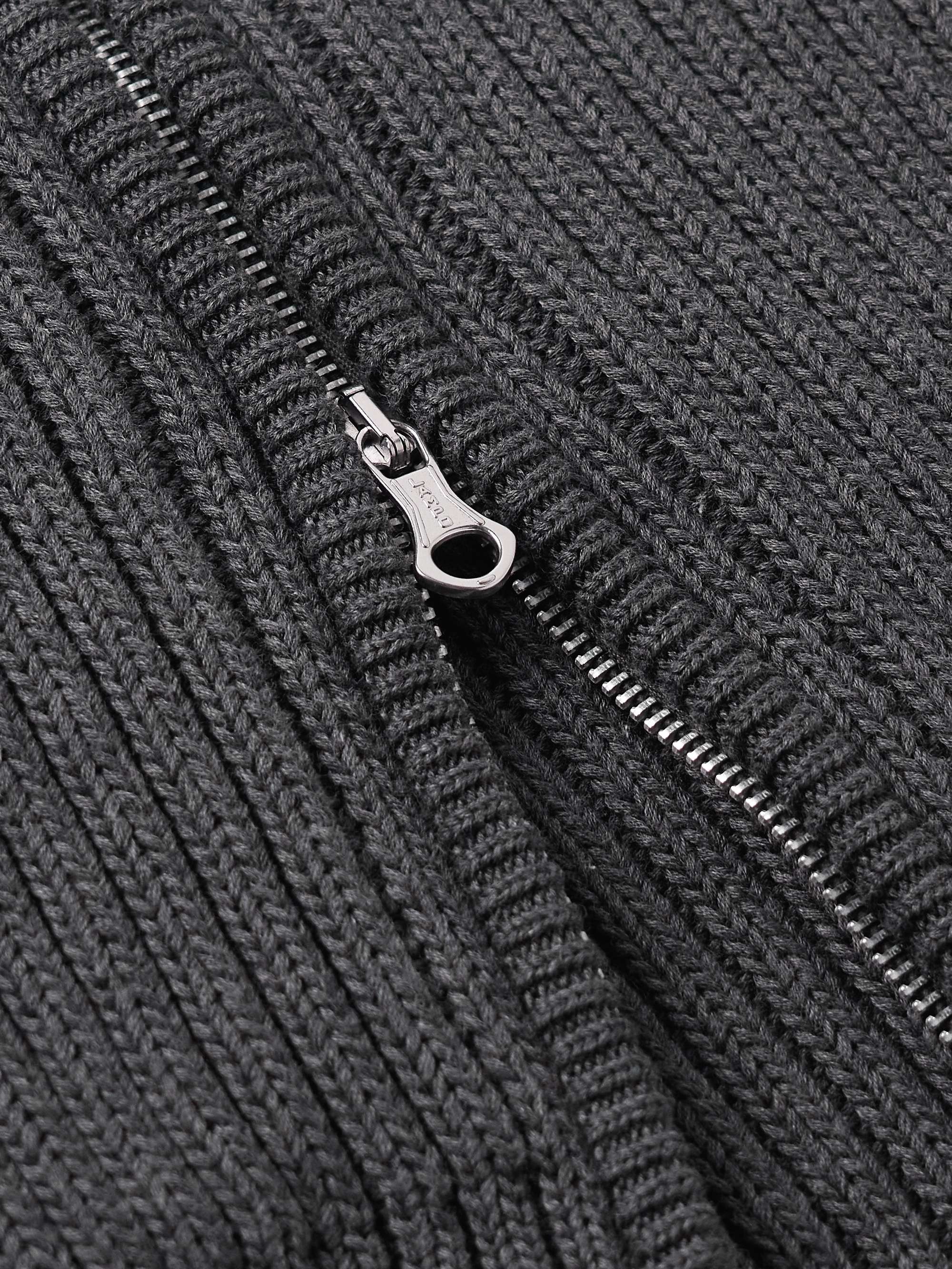 Level Ribbed Cotton Zip-Up Hoodie view