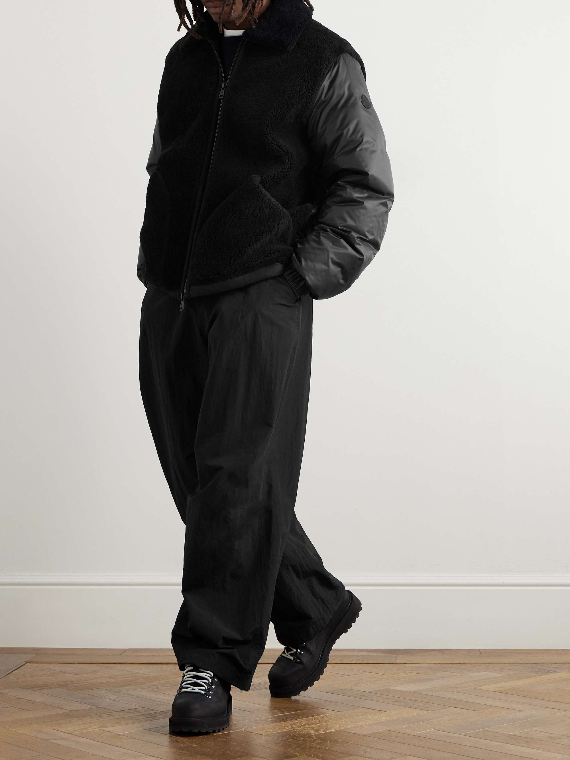 Suestado Logo-Appliquéd Shearling-Panelled Nylon Down Jacket view