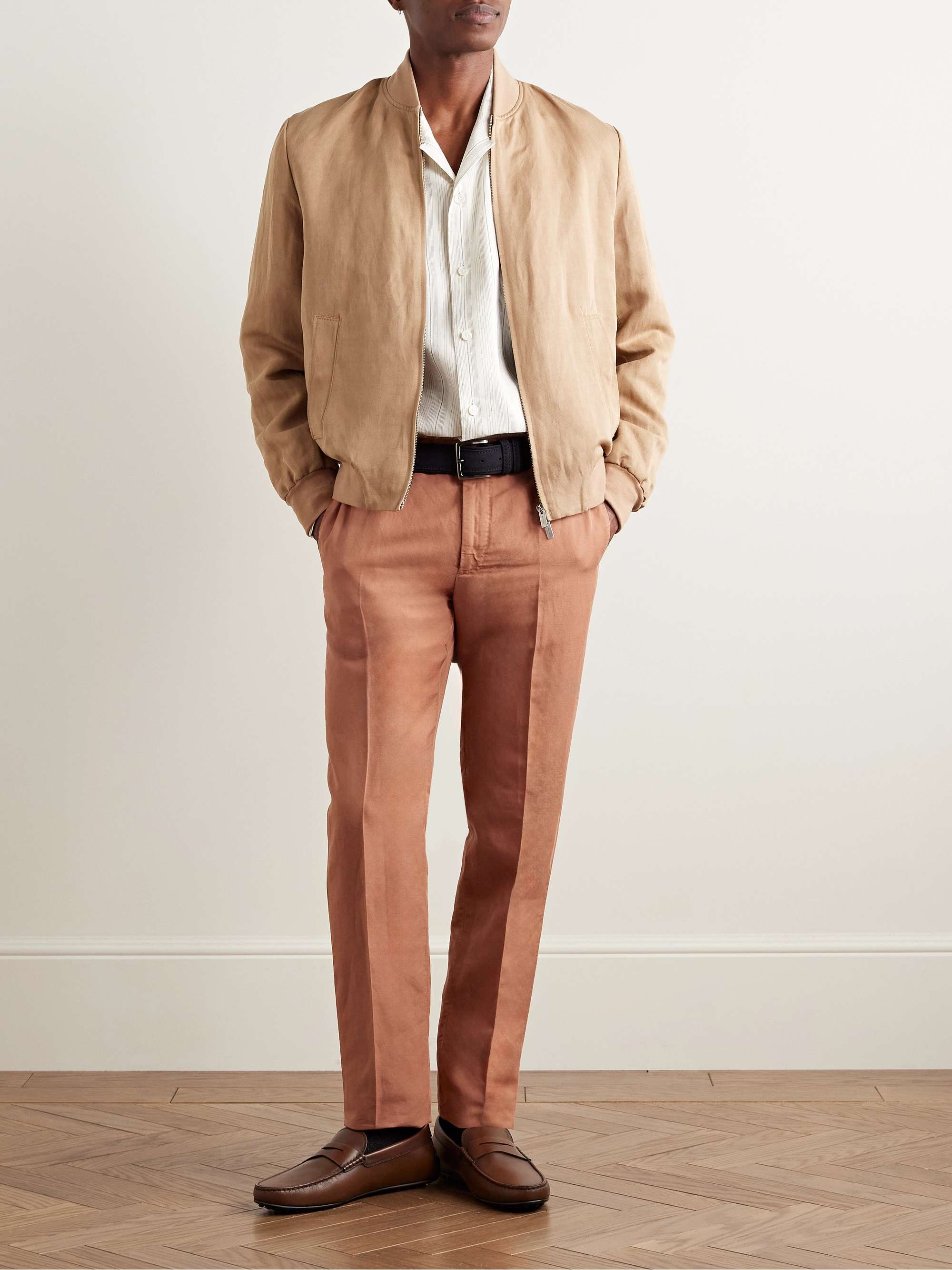 Venezia 1951 Slim-Fit Garment-Dyed Chinolino Trousers view