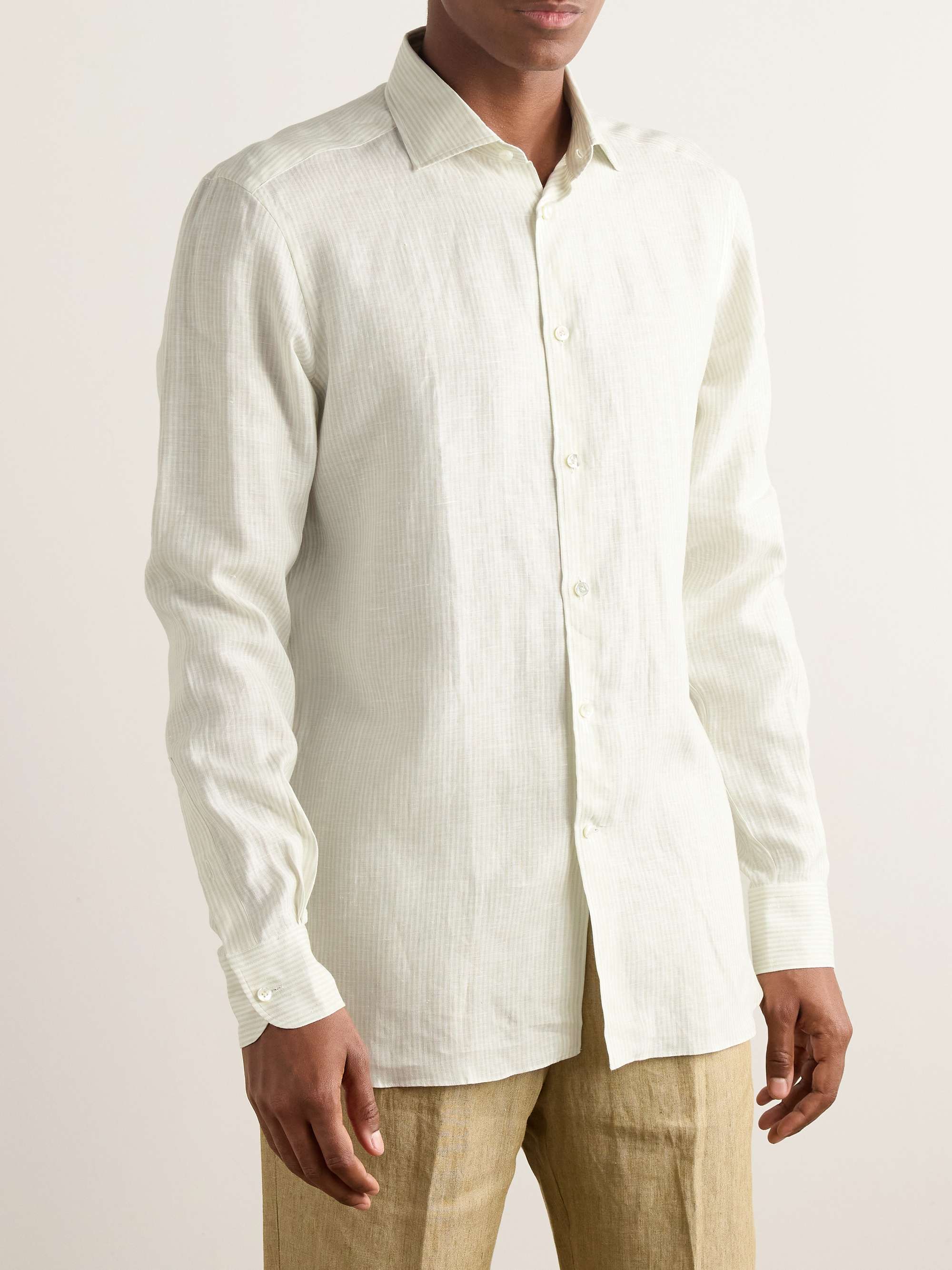 Striped Oasi Linen Shirt view