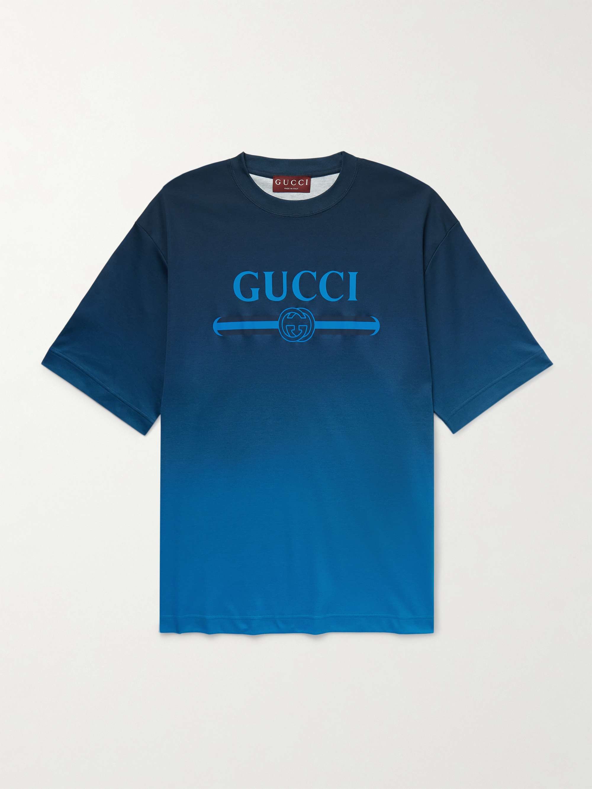 Ombré Logo-Print Cotton-Jersey T-Shirt view
