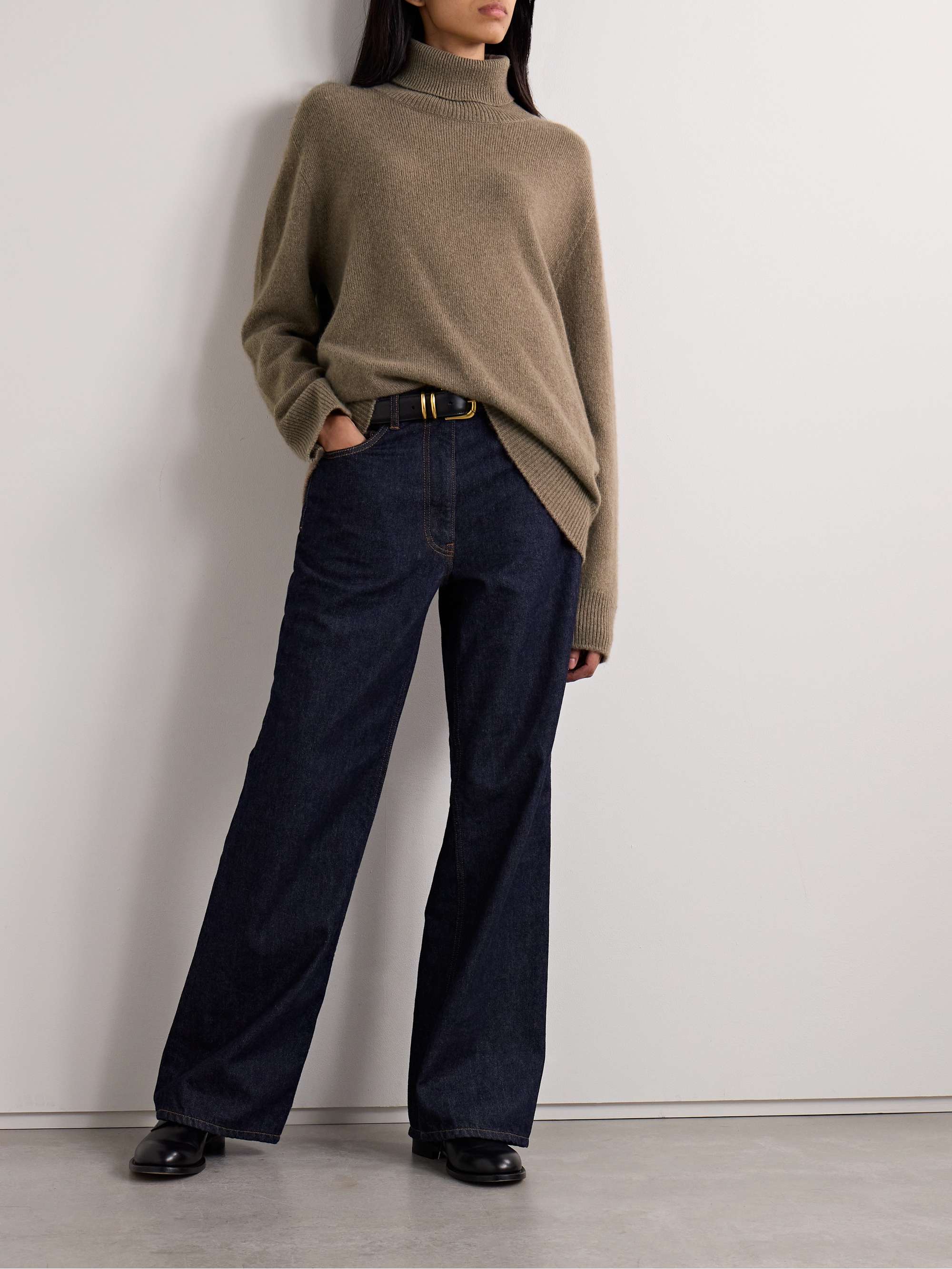 Hepny mélange cashmere turtleneck sweater view