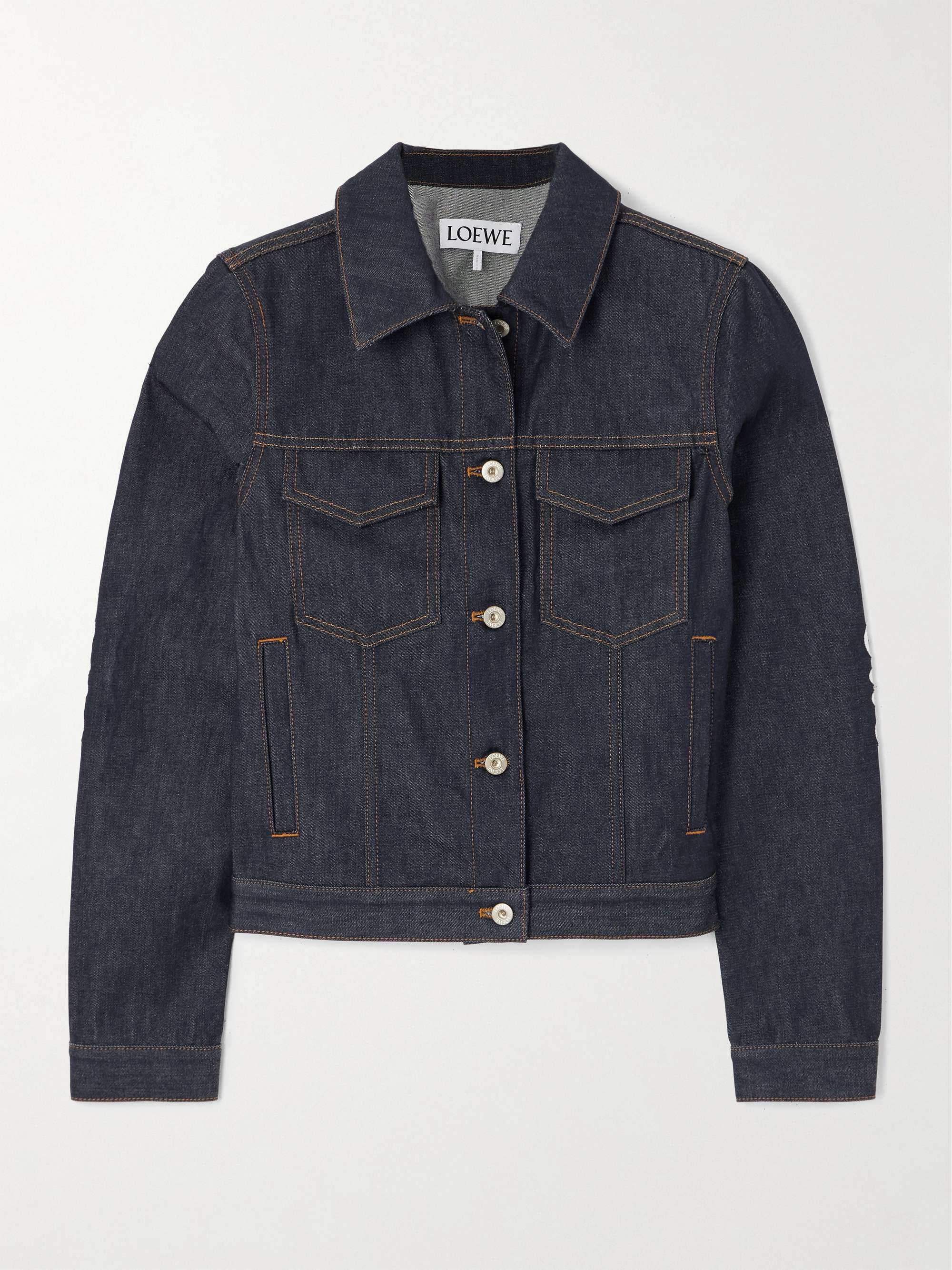 Anagram appliquéd denim jacket view