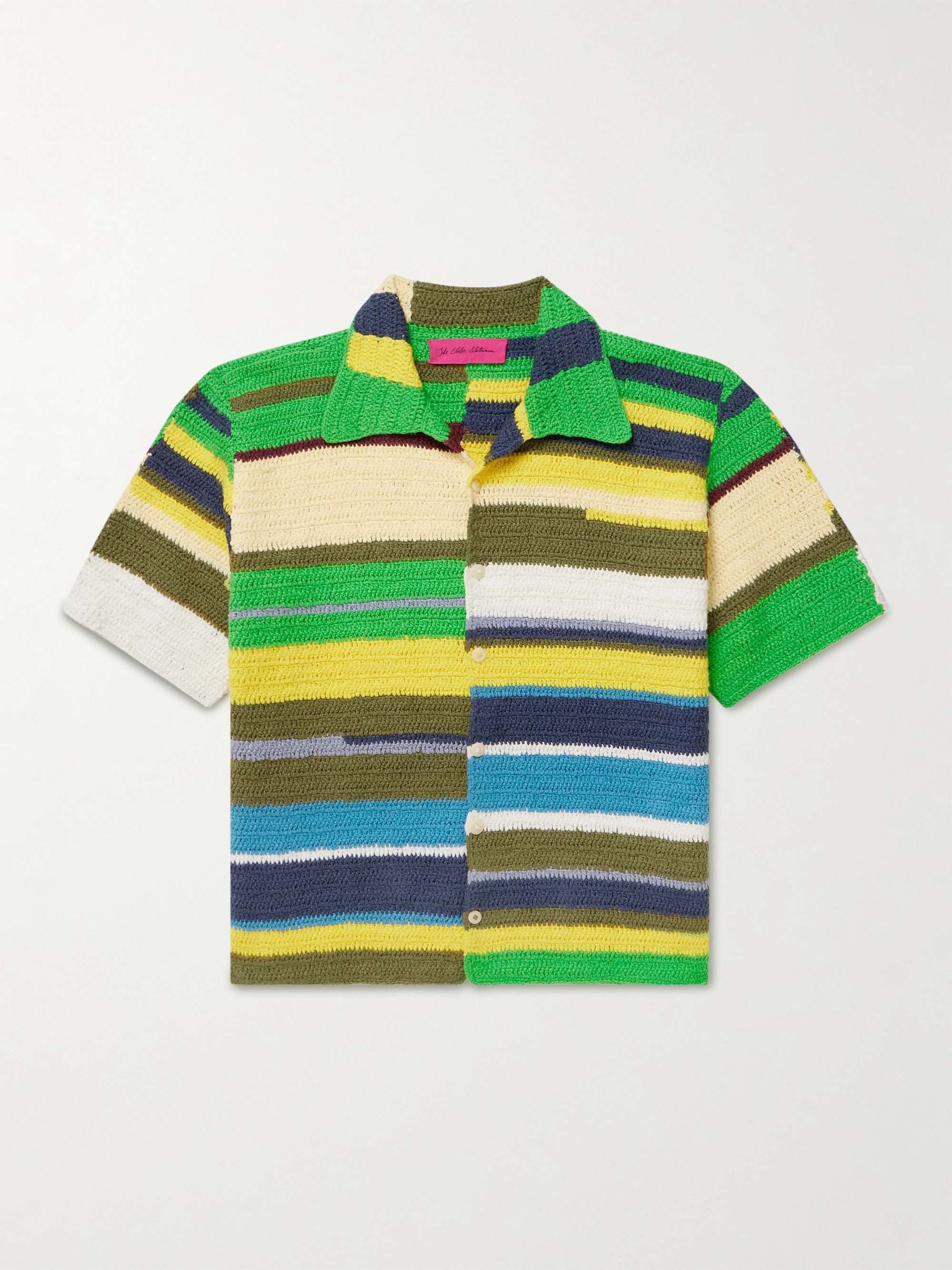 Striped Crocheted Organic Cotton Shirt view