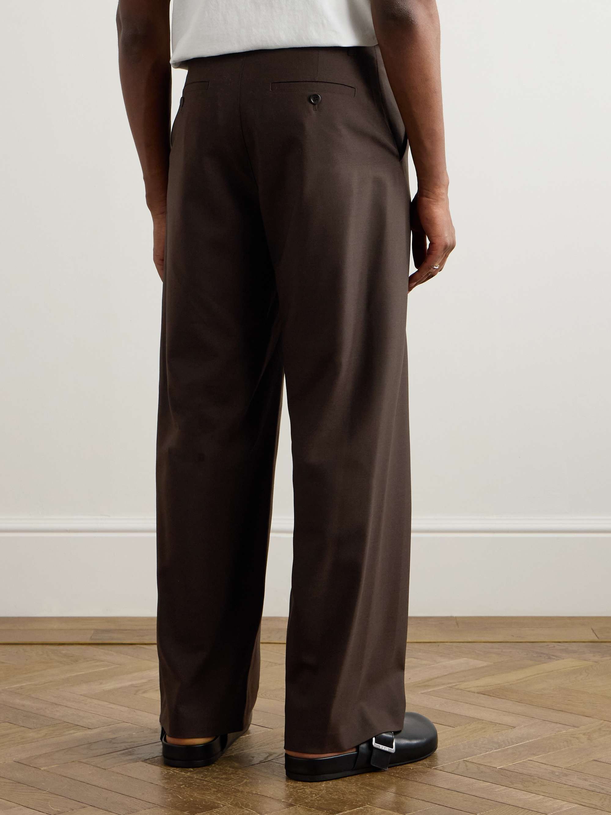 Wide-Leg Wool-Blend Trousers view