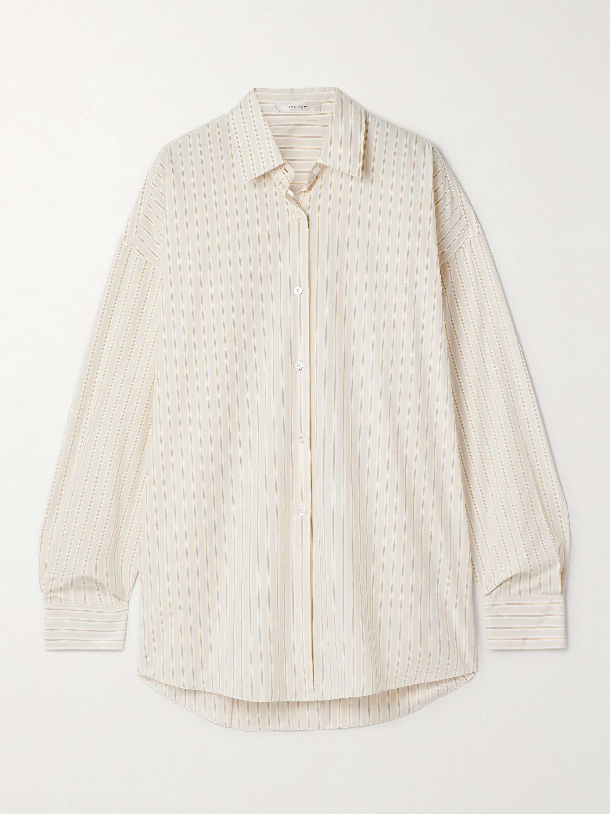 Caster oversized striped cotton-poplin shirt view